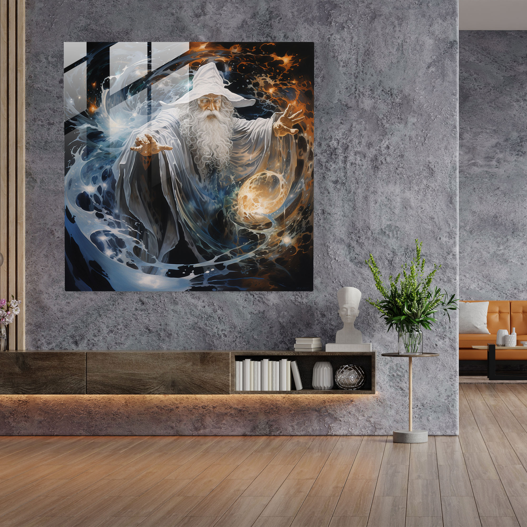 The Lord Of The Rings Glass Print - Gandalf The White - The Lord Of The Rings, Glass Art, Modern Art, Legendary