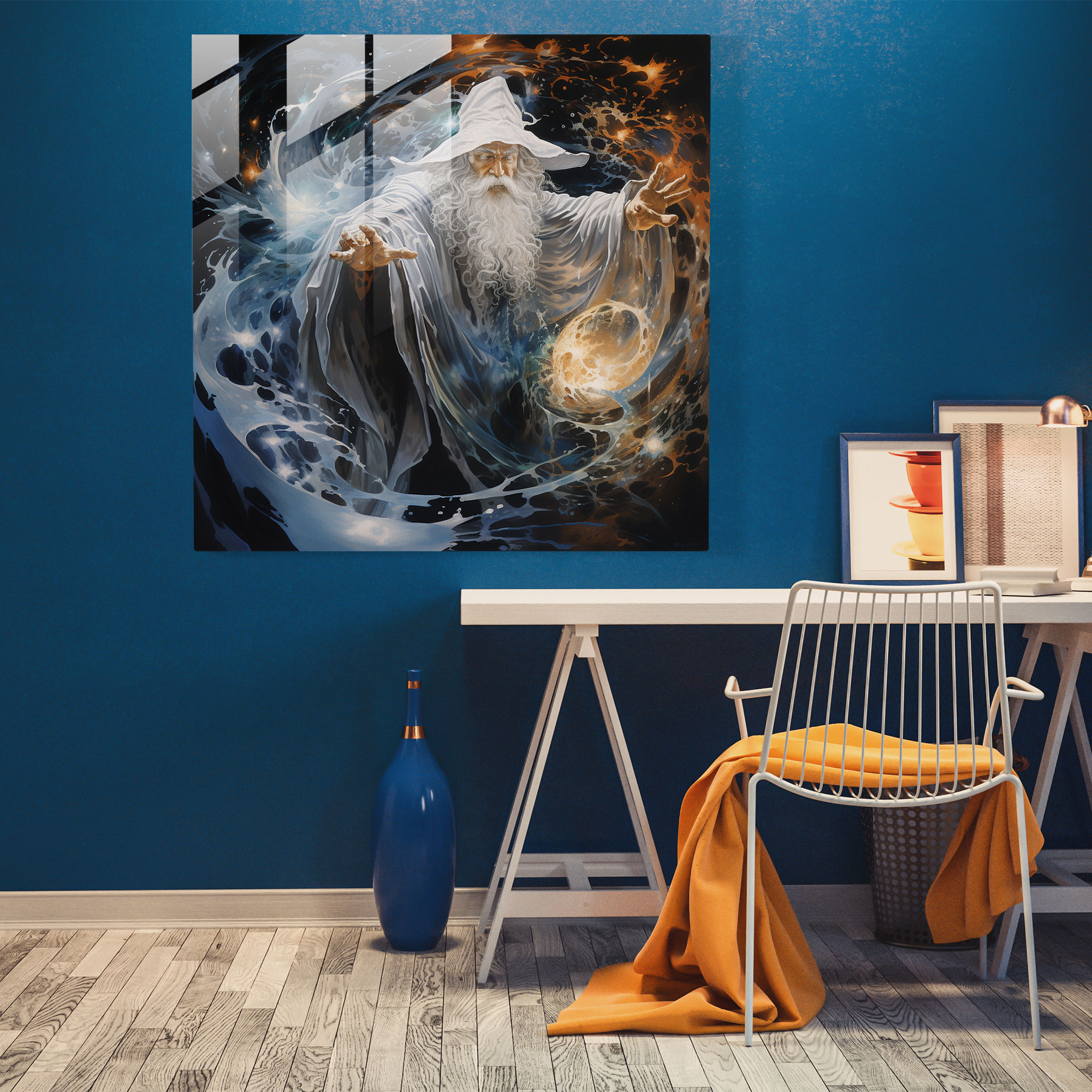 The Lord Of The Rings Glass Print - Gandalf The White - The Lord Of The Rings, Glass Art, Modern Art, Legendary