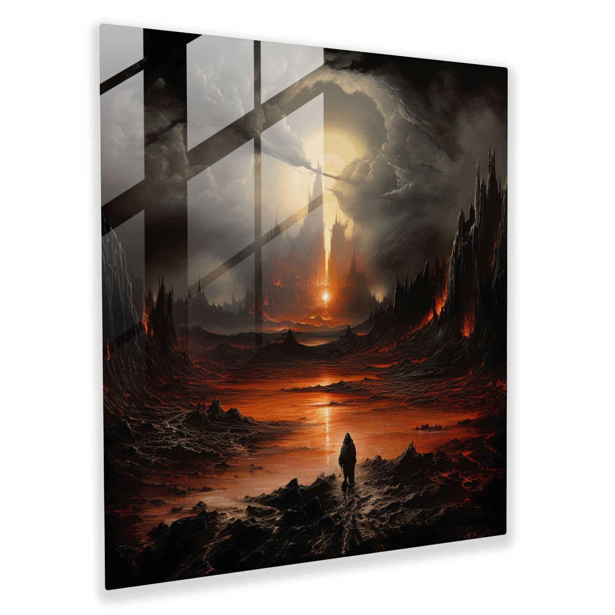 The Lord Of The Rings Glass Print - The Lord Of The Rings, Surrealist Landscape, The Lord Of The Rings, Modern Art