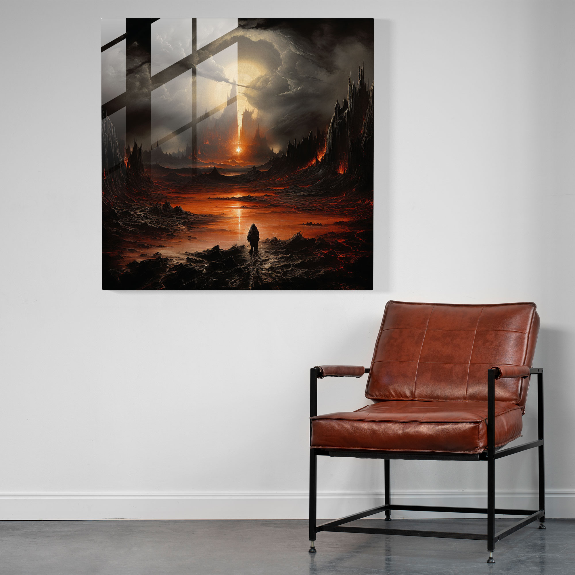 The Lord Of The Rings Glass Print - The Lord Of The Rings, Surrealist Landscape, The Lord Of The Rings, Modern Art