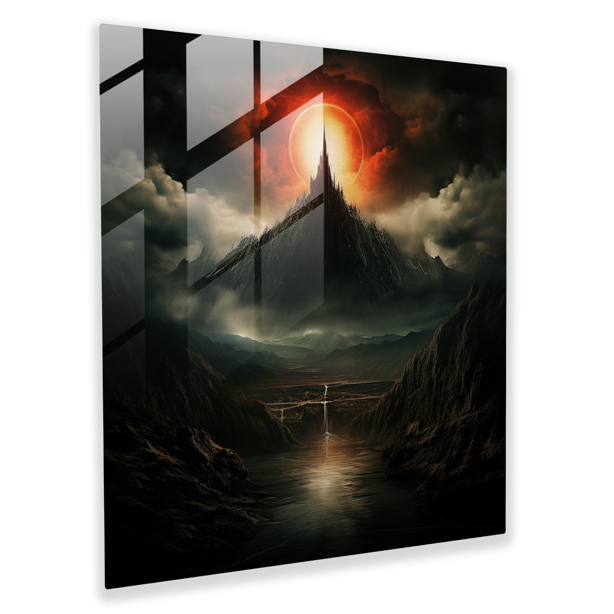 The Lord Of The Rings Glass Wall Art - Digital Art - The Lord Of The Rings, Wall Decoration, The Lord Of The Rings, Mordor