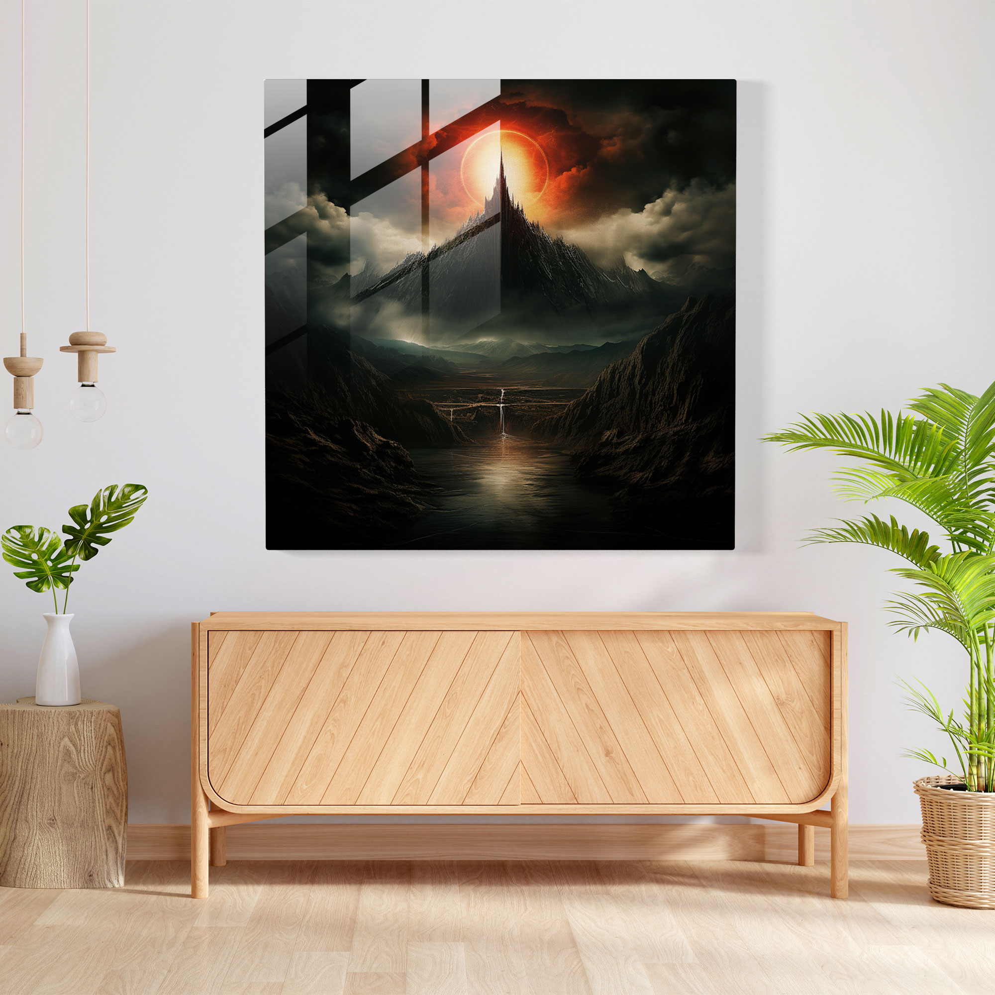 The Lord Of The Rings Glass Wall Art - Digital Art - The Lord Of The Rings, Wall Decoration, The Lord Of The Rings, Mordor