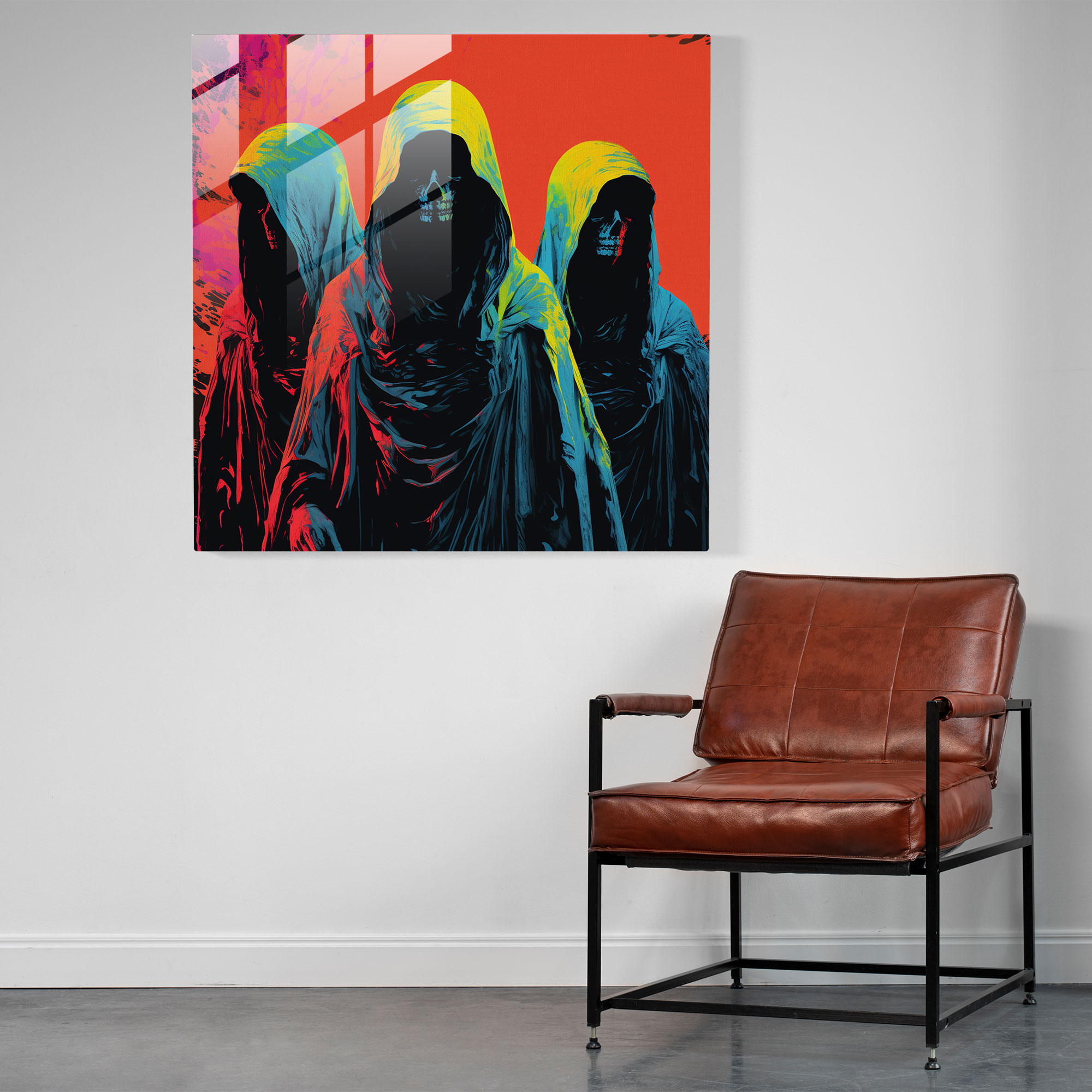 Lord Of The Rings Glass Print - Vibrant Ringwraiths Collage - The Lord Of The Rings, Glass Print, Ringwraiths, Pop Art Illustration