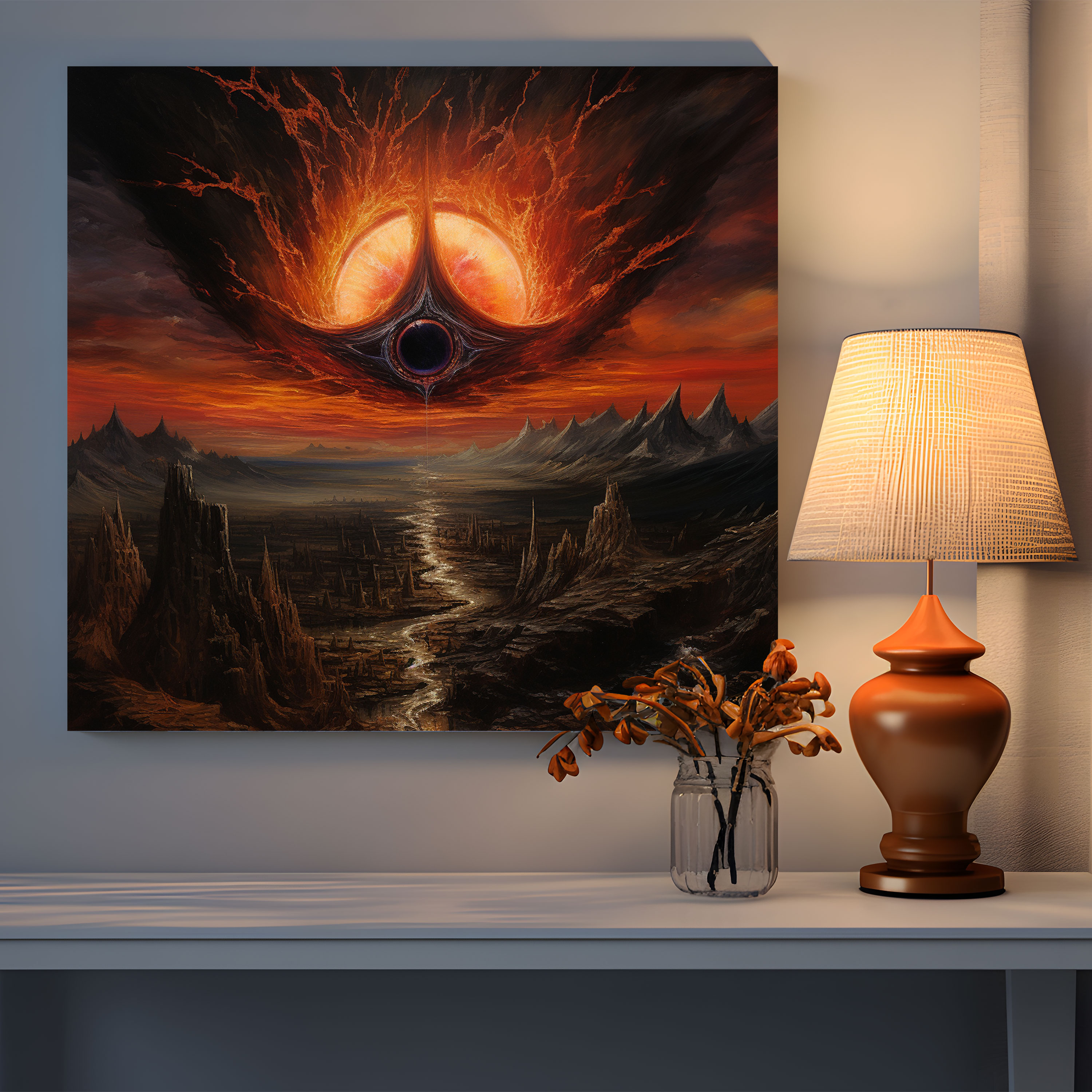 The Lord Of The Rings Canvas Print - Eye Of Sauron In Mordor - The Lord Of The Rings, Eye Of Sauron, The Lord Of The Rings, Wall Decoration