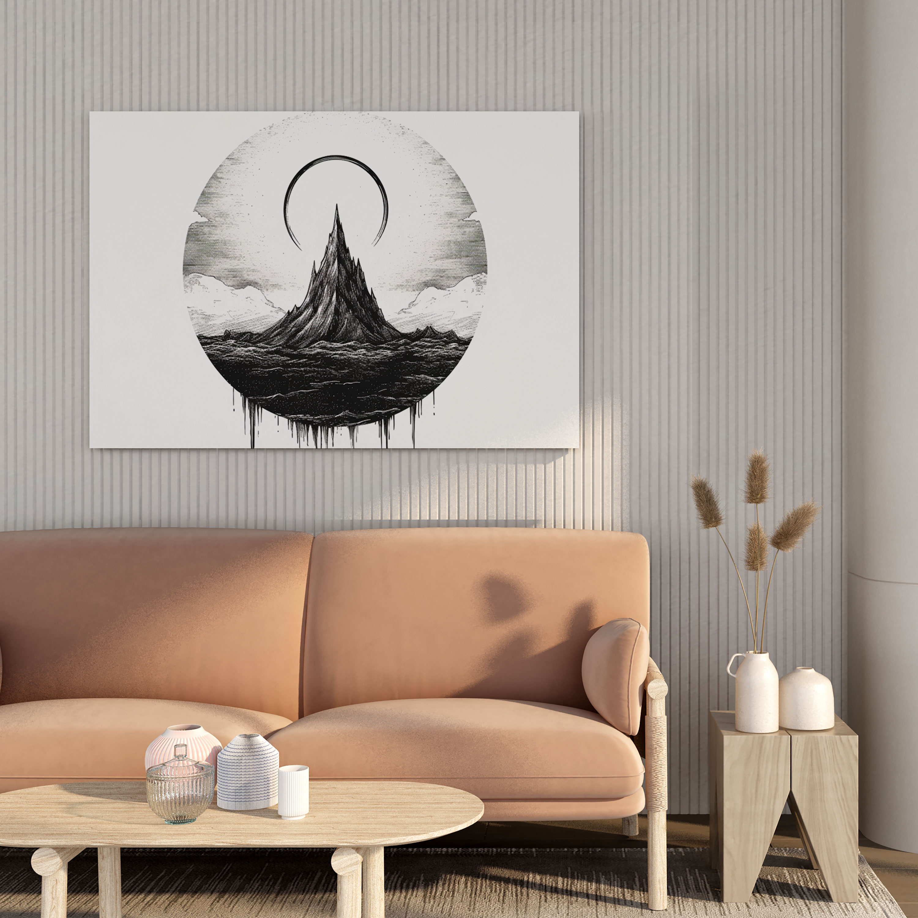 The Lord Of The Rings Wall Art - Minimalist Ring And Eye Of Sauron - The Lord Of The Rings, Black And White Sketch, The Lord Of The Rings, Fantasy Art