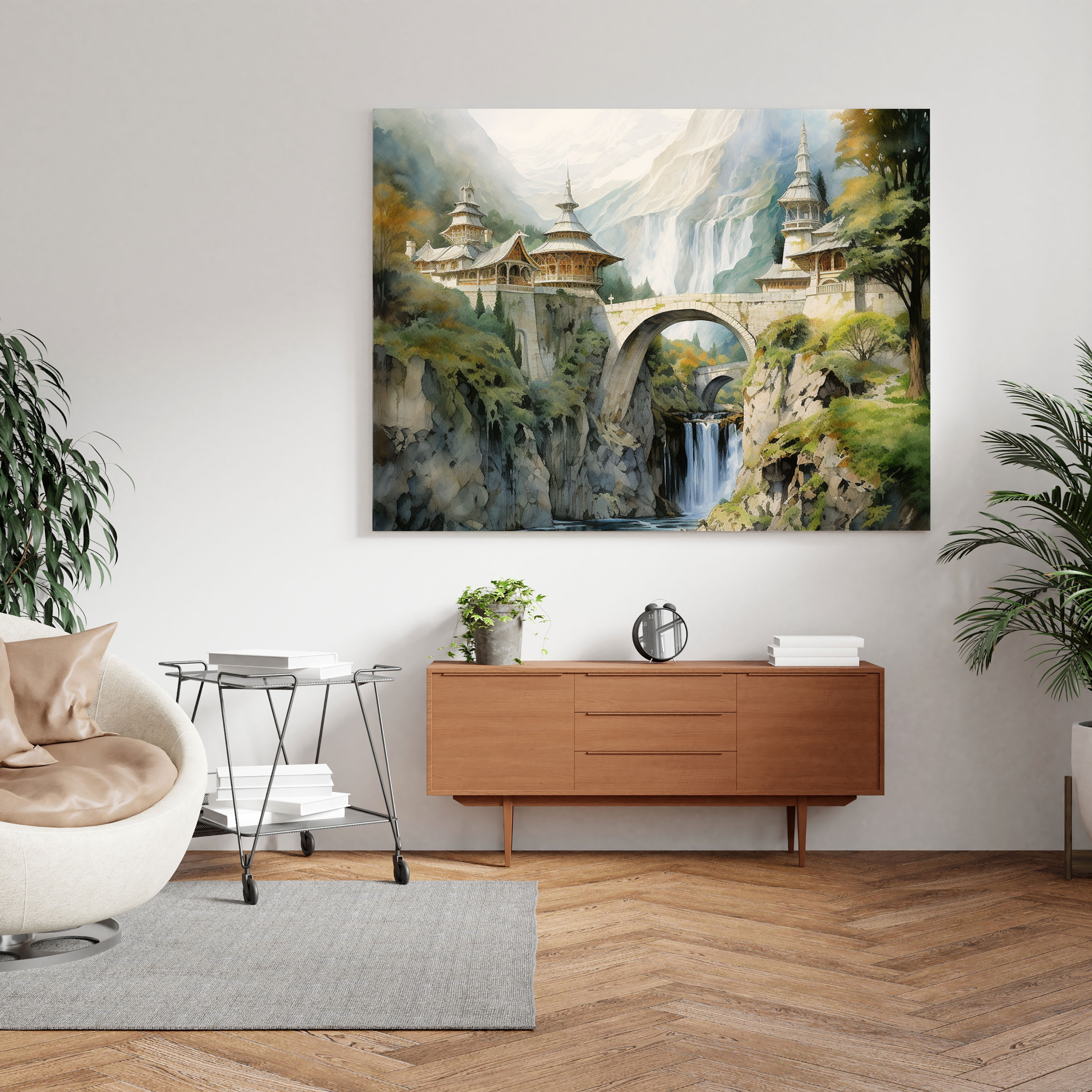 The Lord Of The Rings Canvas Print - Majestic Rivendell - The Lord Of The Rings, Canvas, Wall Art, Elven Realm