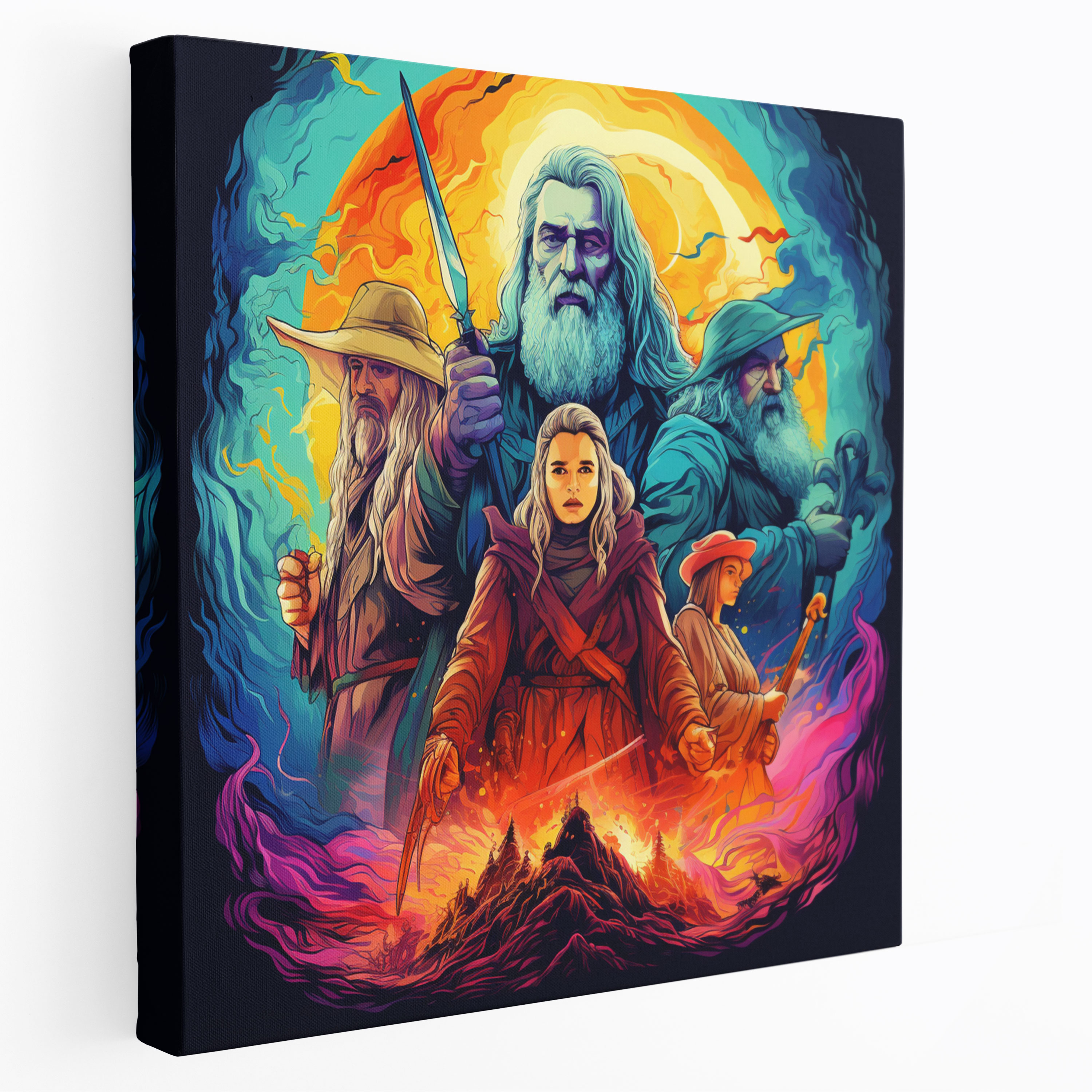 The Lord Of The Rings Pop Art Canvas Print - Iconic Characters - The Lord Of The Rings, The Lord Of The Rings, Eye-Catching Design, Pop Art