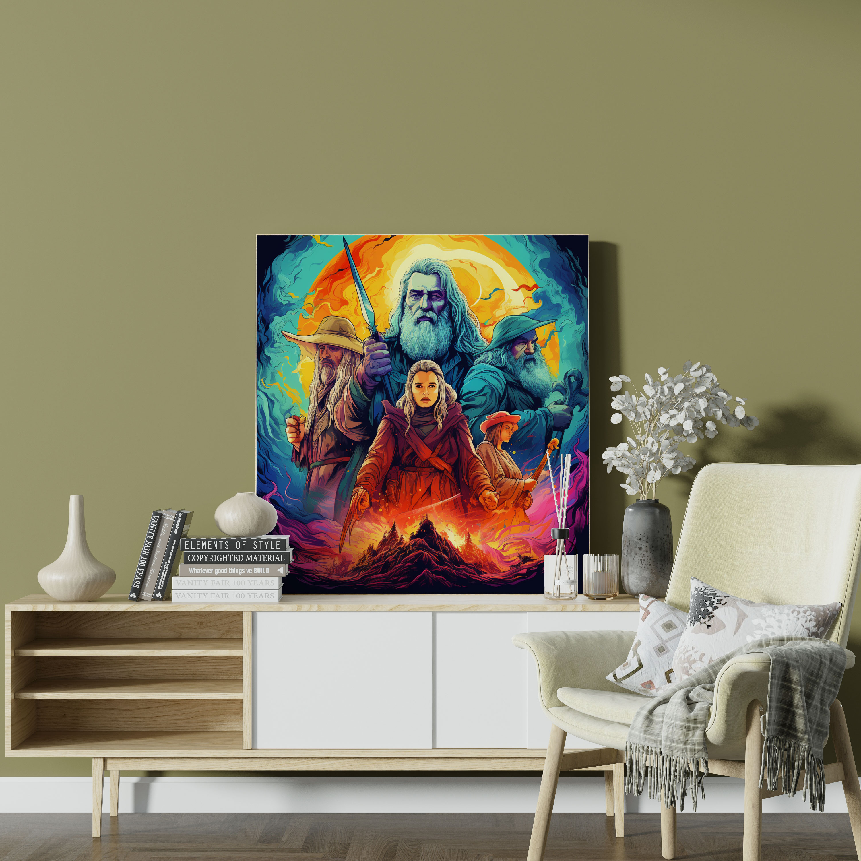 The Lord Of The Rings Pop Art Canvas Print - Iconic Characters - The Lord Of The Rings, The Lord Of The Rings, Eye-Catching Design, Pop Art