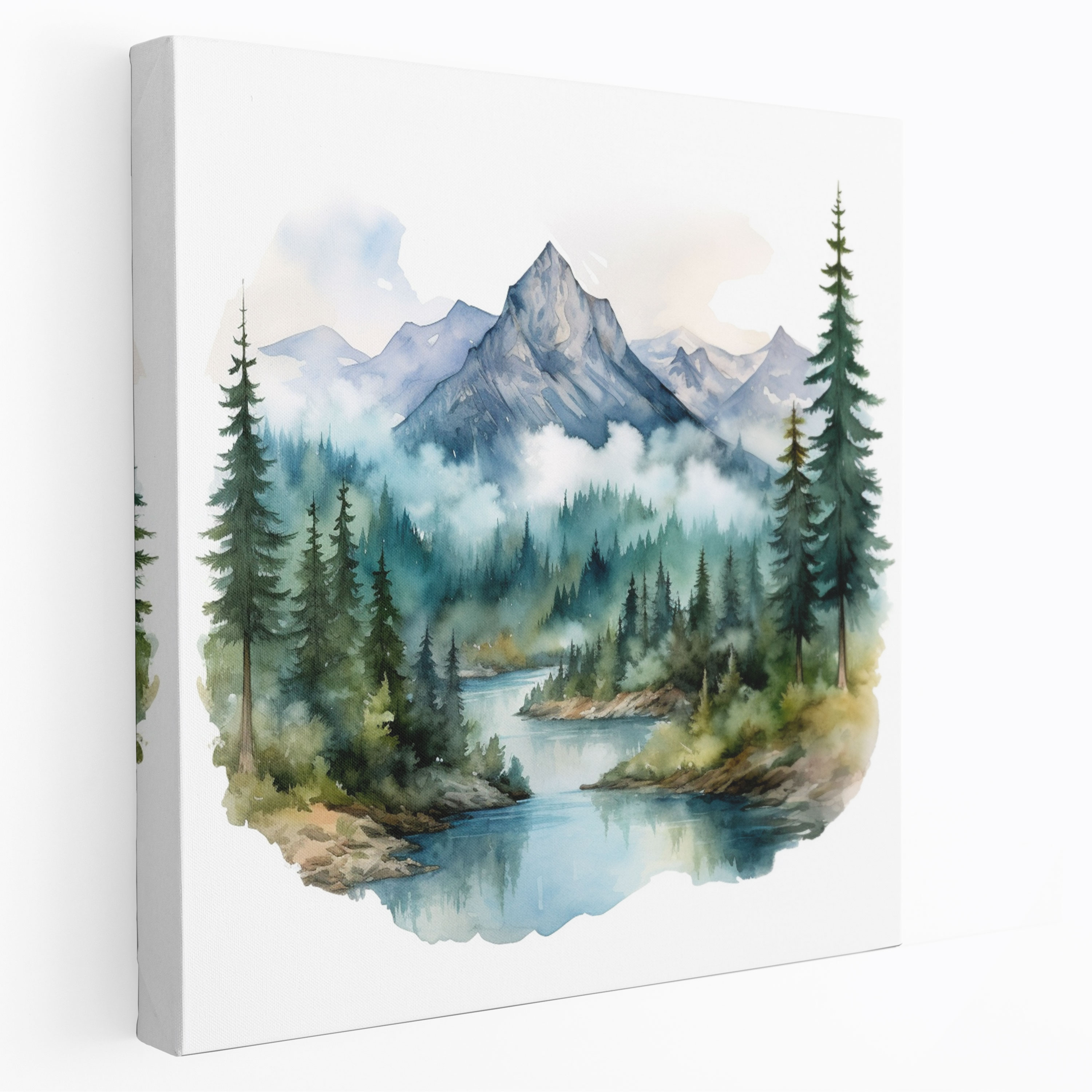 The Lord Of The Rings Canvas Print - Mountain Range Wall Art - The Lord Of The Rings, Canvas, Mountain Range, Mystical Forest