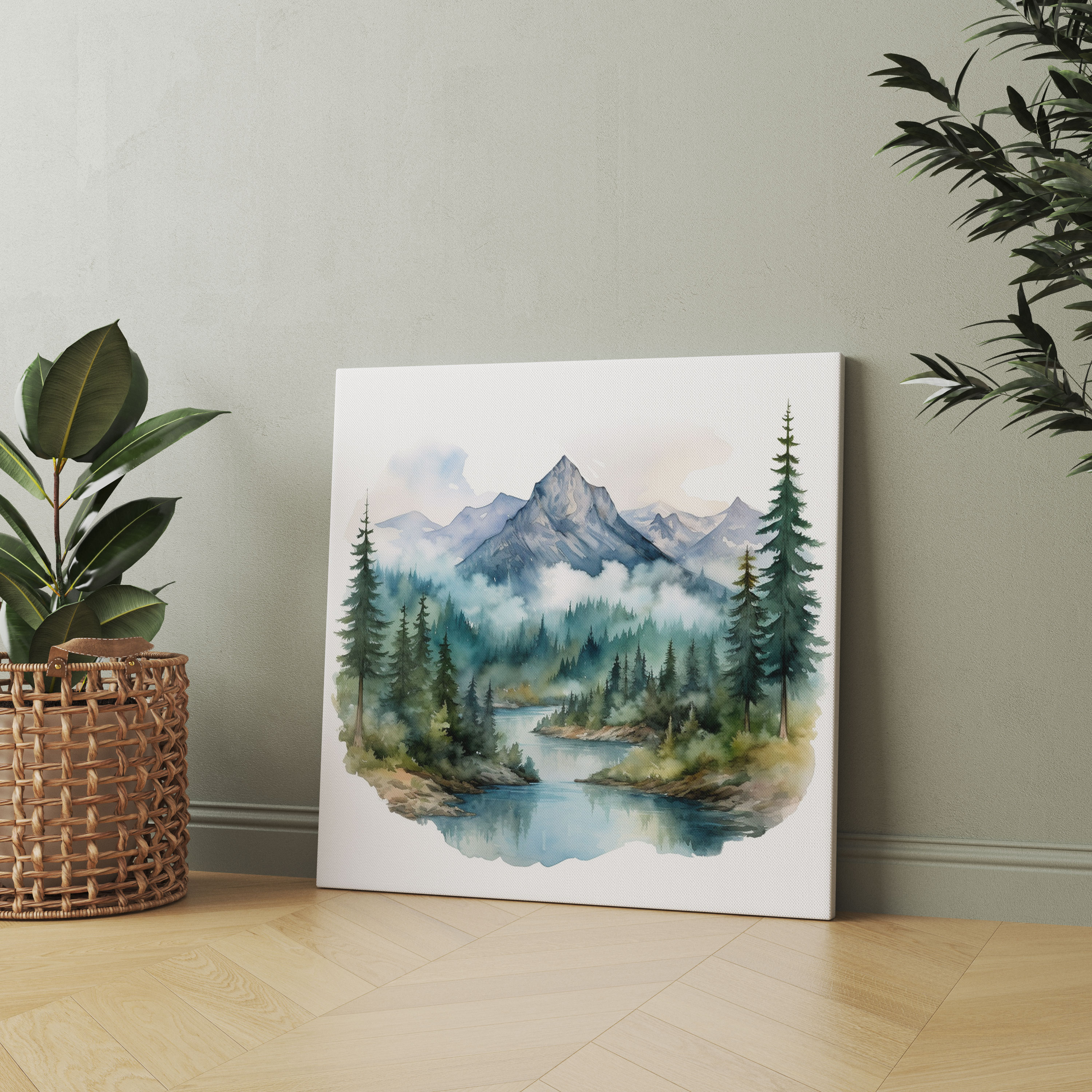 The Lord Of The Rings Canvas Print - Mountain Range Wall Art - The Lord Of The Rings, Canvas, Mountain Range, Mystical Forest