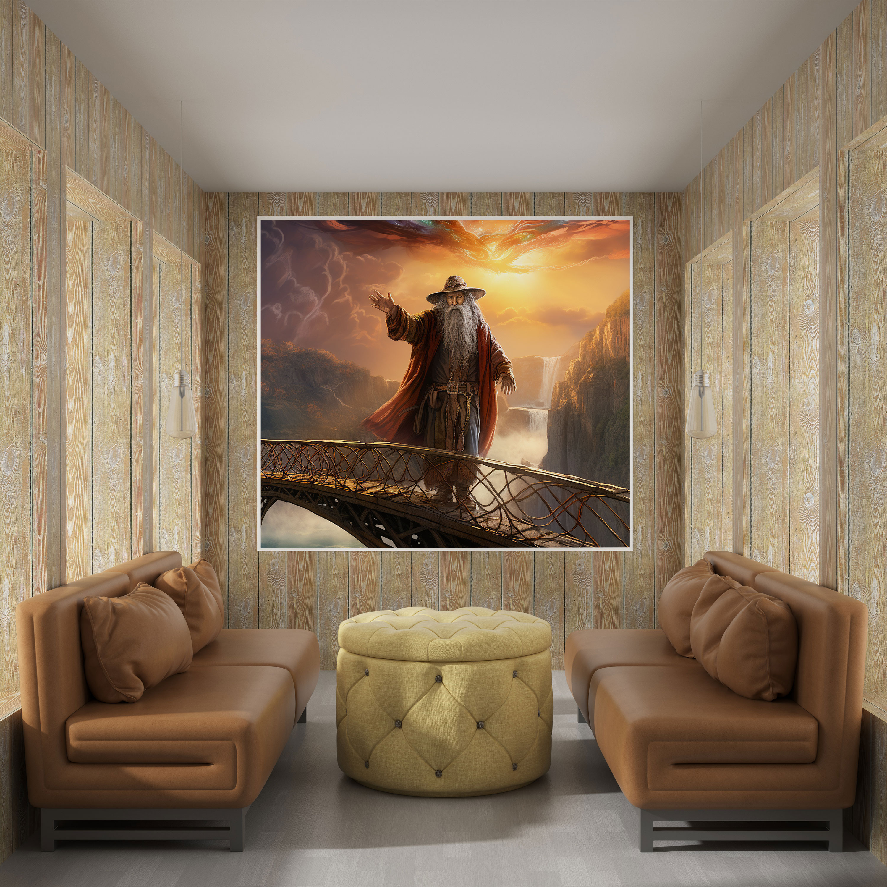 The Lord Of The Rings Wall Art - Gandalf's Spell Canvas Print - The Lord Of The Rings, Canvas, Vibrant Digital Art, The Lord Of The Rings