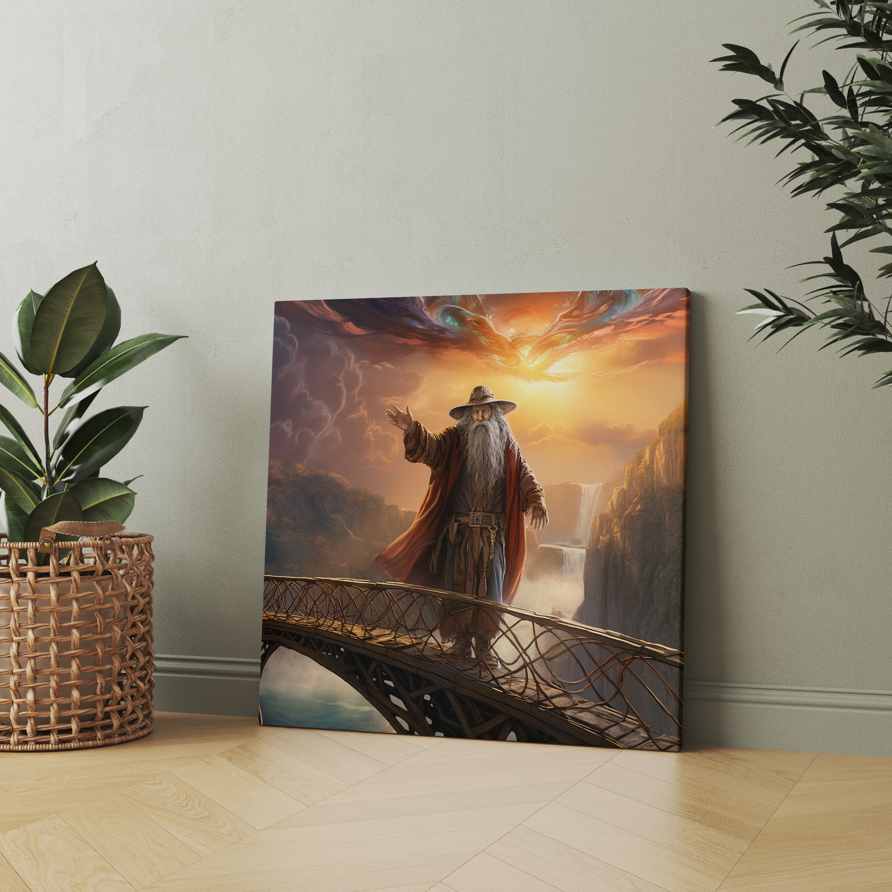 The Lord Of The Rings Wall Art - Gandalf's Spell Canvas Print - The Lord Of The Rings, Canvas, Vibrant Digital Art, The Lord Of The Rings