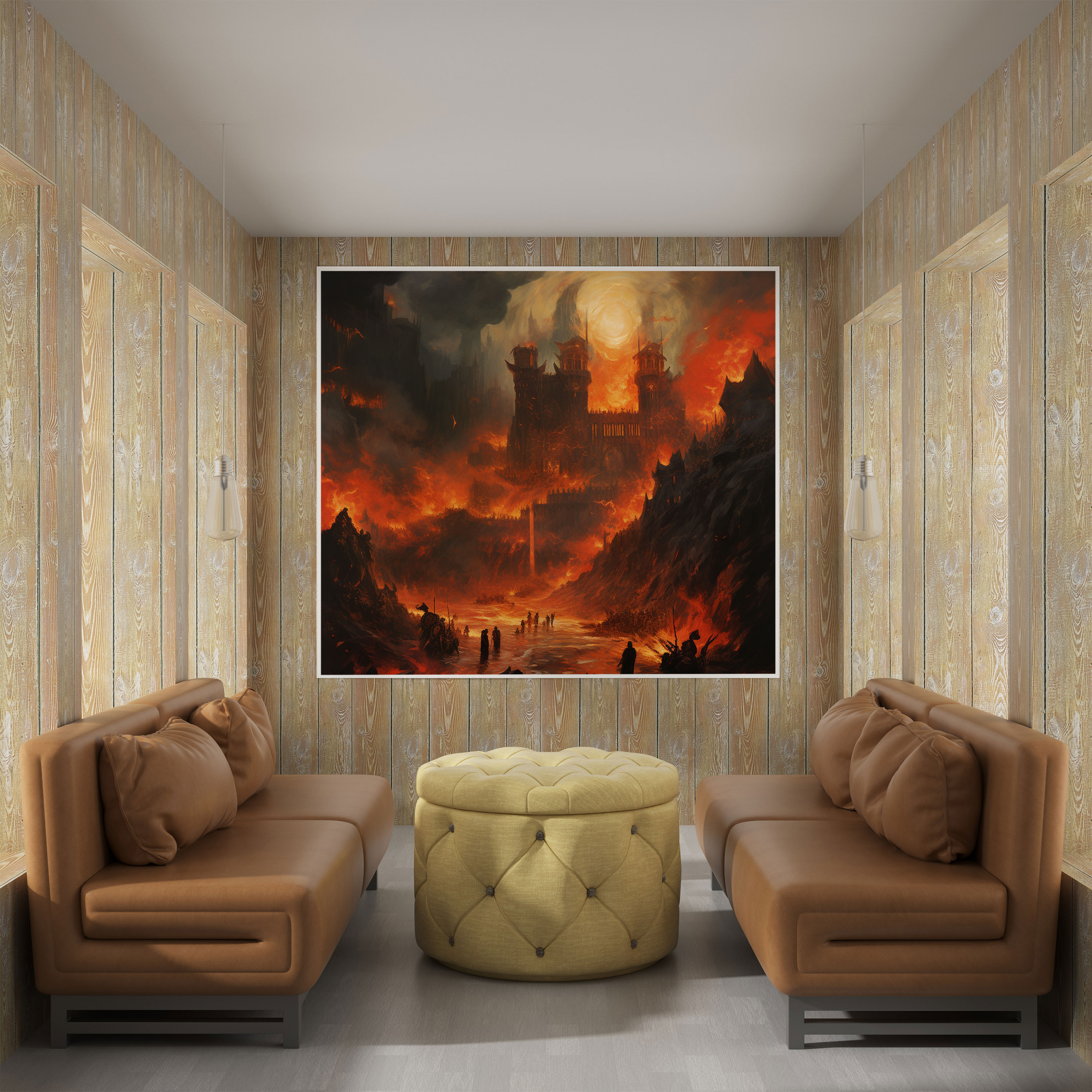 The Lord Of The Rings Canvas Print - Helm's Deep Abstract - The Lord Of The Rings, Wall Decoration, Canvas, The Lord Of The Rings