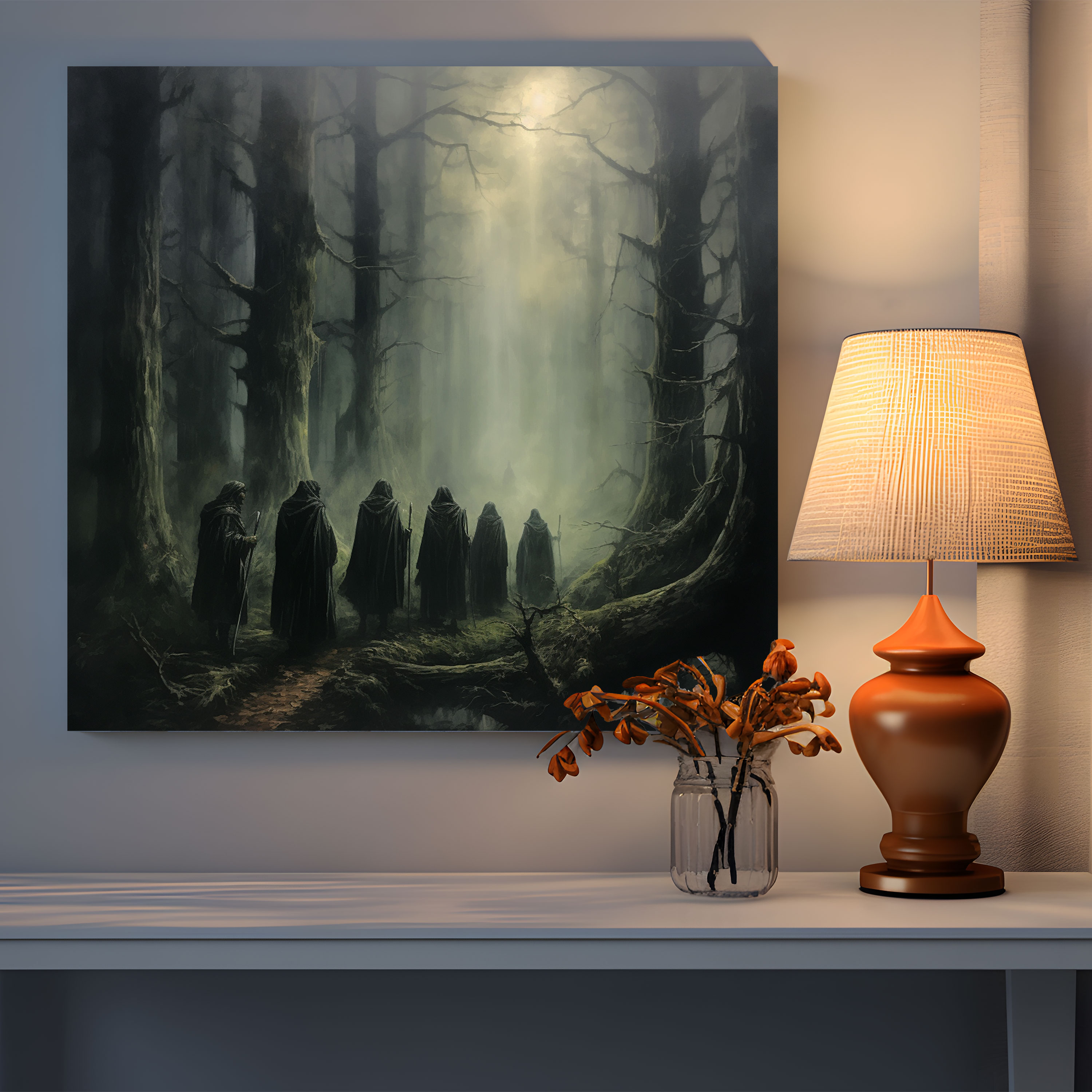 The Lord Of The Rings Canvas Print - Misty Forest Of Lothlórien - The Lord Of The Rings, Misty Forest Of Lothlórien, The Lord Of The Rings, Oil Painting