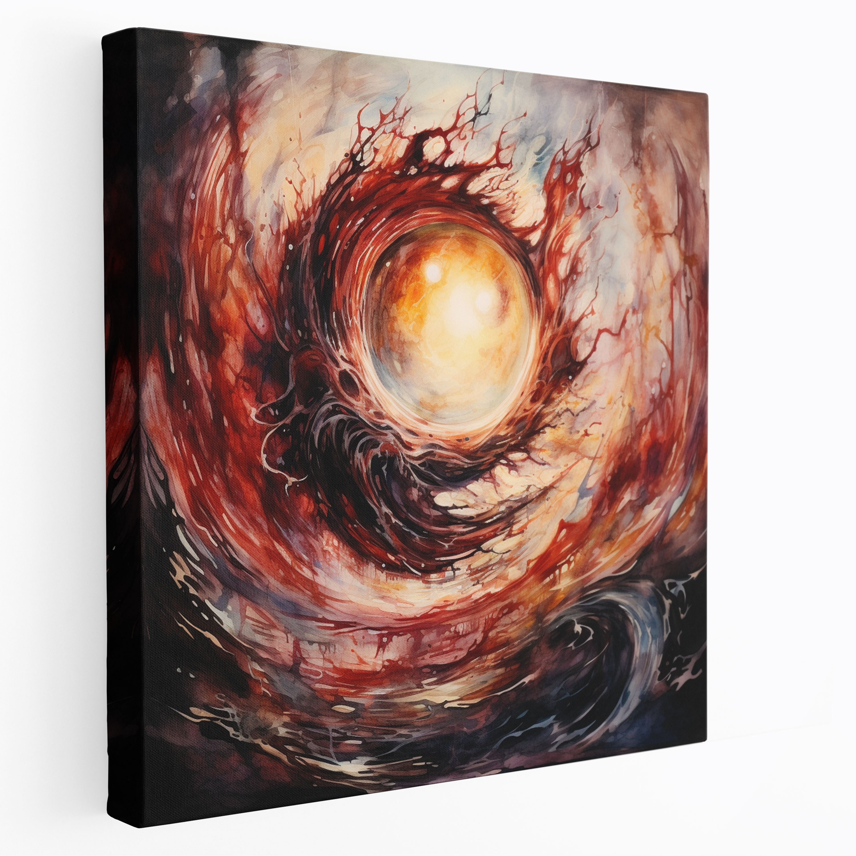 The Lord Of The Rings Wall Art - Eye Of Sauron In Fiery Whirlpool - The Lord Of The Rings, Abstract Artwork, Canvas Wall Art, Canvas