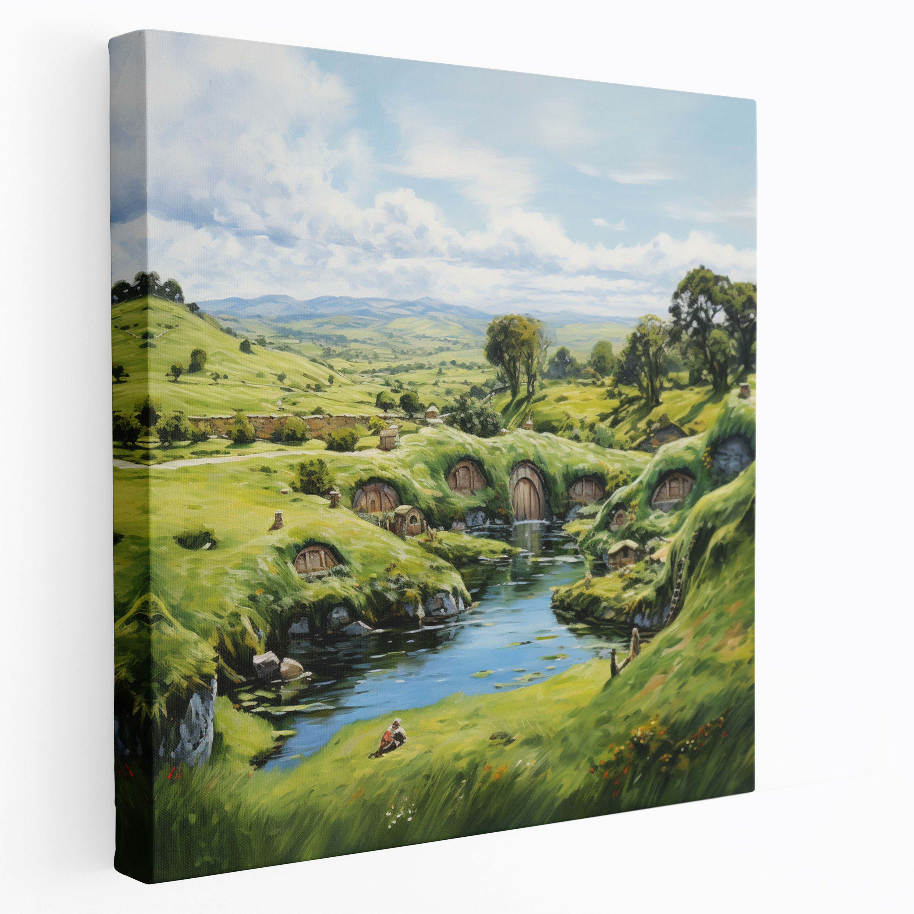 The Lord Of The Rings Wall Art - Impressionist Shire Landscape - The Lord Of The Rings, Home Decoration, Impressionist Landscape, Peaceful Atmosphere