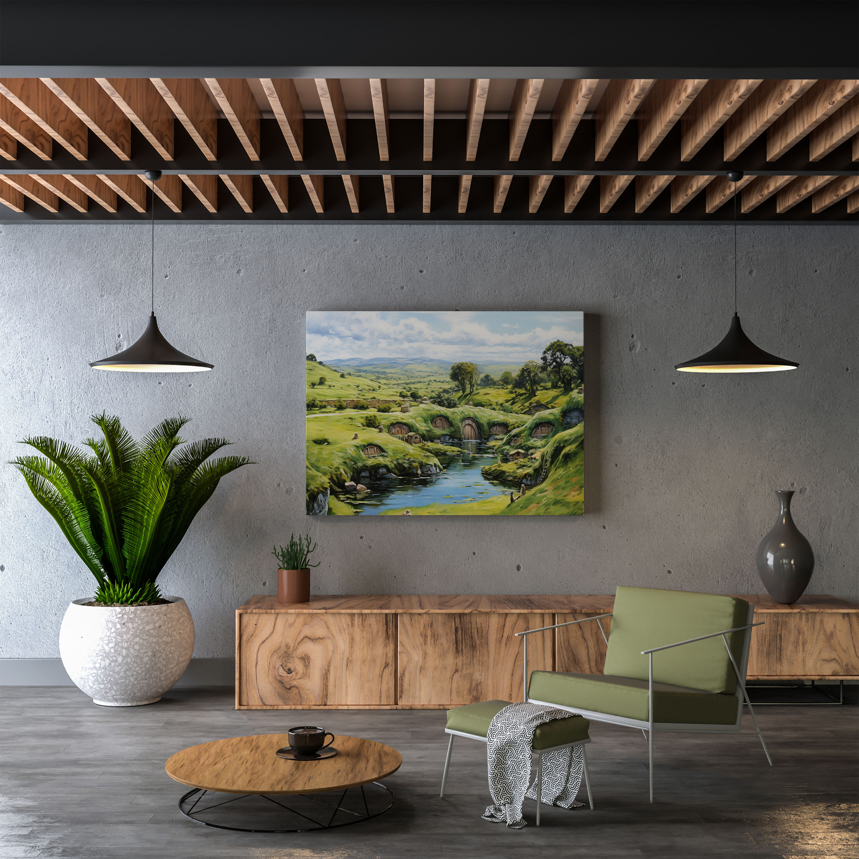 The Lord Of The Rings Wall Art - Impressionist Shire Landscape - The Lord Of The Rings, Home Decoration, Impressionist Landscape, Peaceful Atmosphere