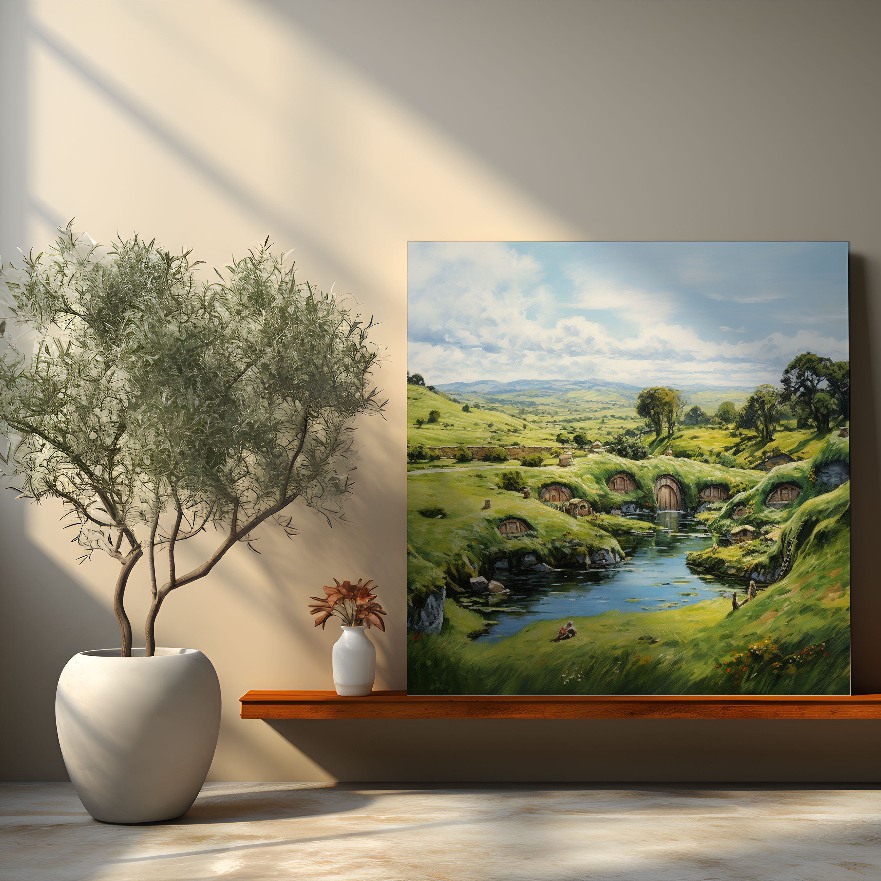 The Lord Of The Rings Wall Art - Impressionist Shire Landscape - The Lord Of The Rings, Home Decoration, Impressionist Landscape, Peaceful Atmosphere