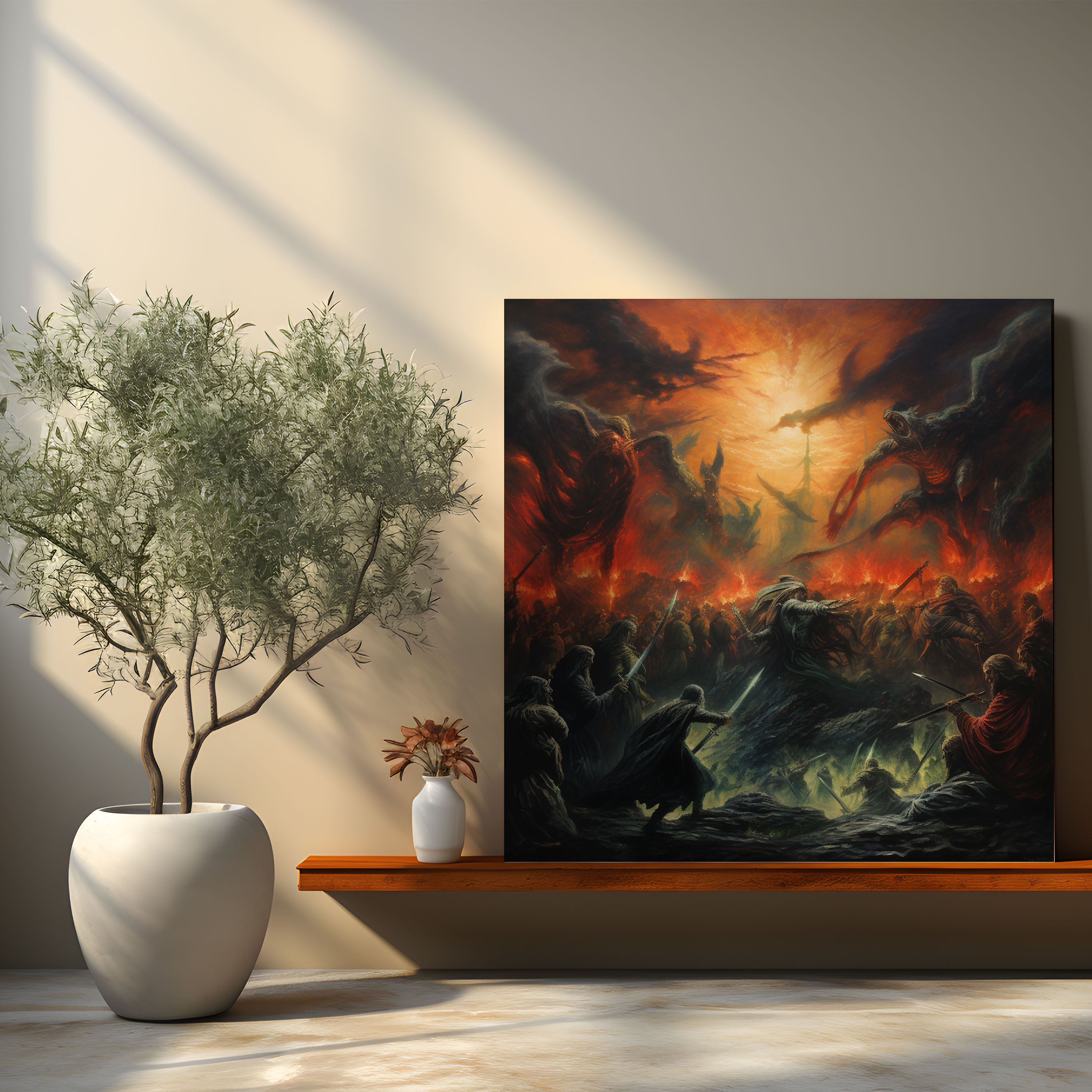 The Lord Of The Rings Canvas Print - Epic Battle - The Lord Of The Rings, Wall Art, Canvas Wall Art, Wall Decoration