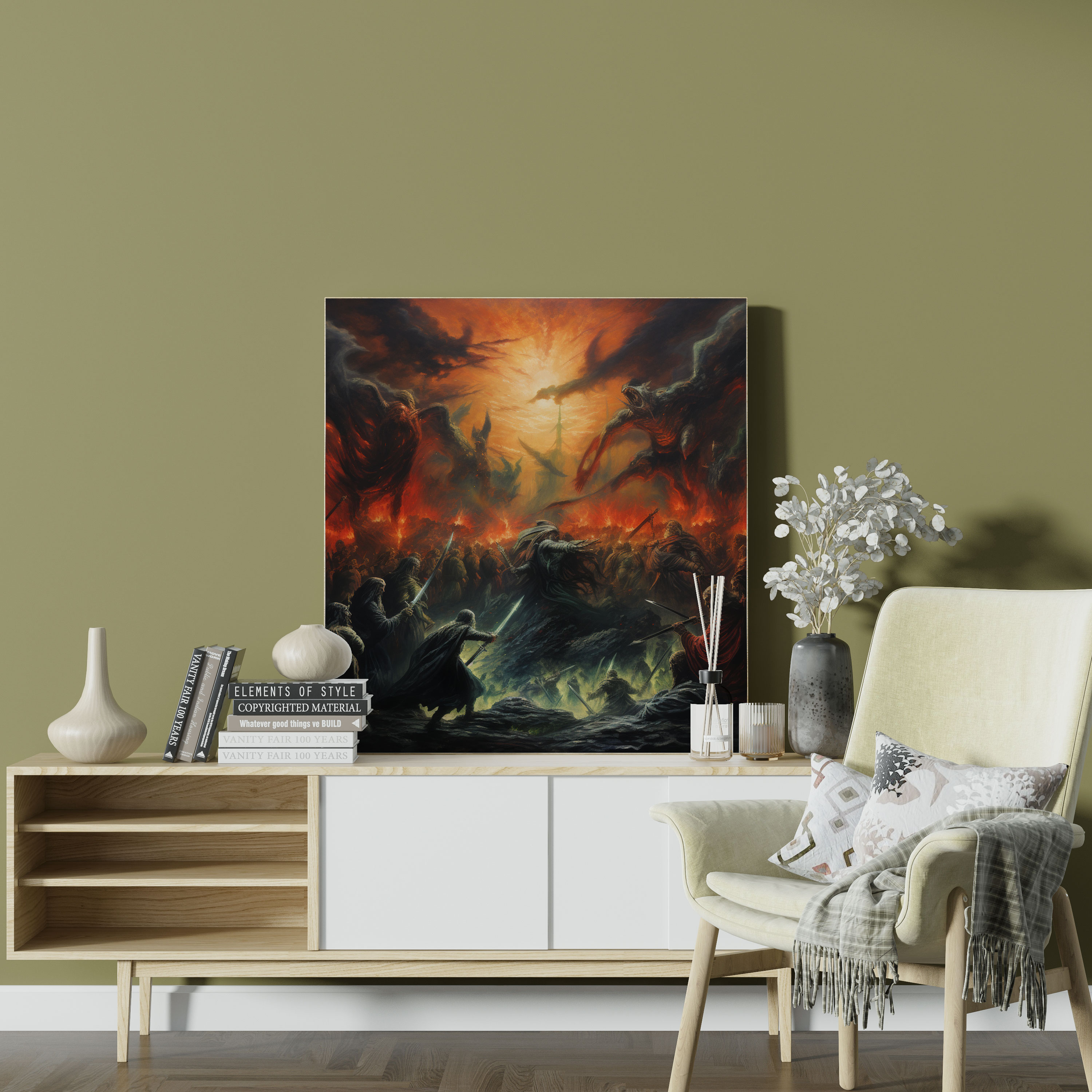 The Lord Of The Rings Canvas Print - Epic Battle - The Lord Of The Rings, Wall Art, Canvas Wall Art, Wall Decoration