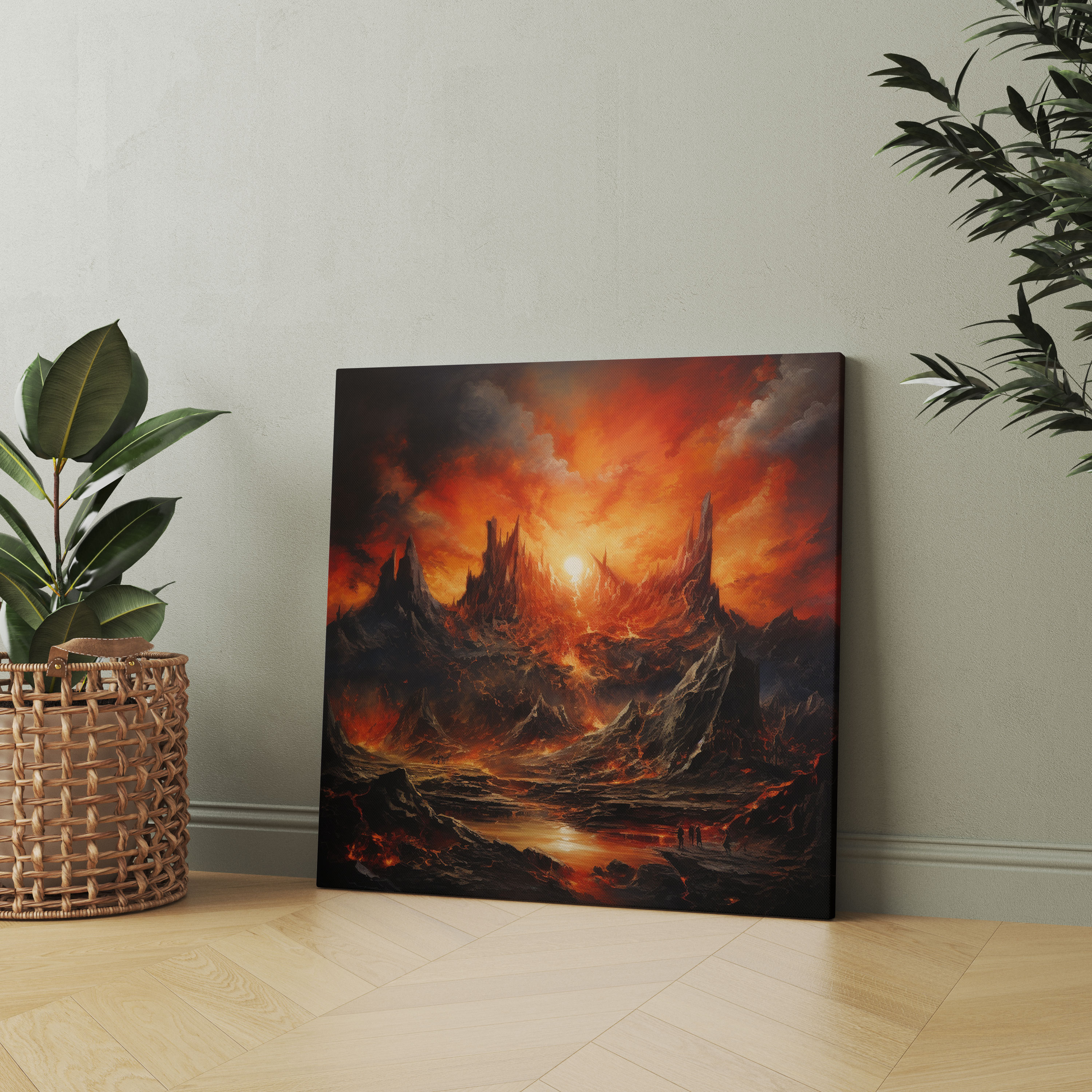 The Lord Of The Rings Canvas Print - Fiery Depths Of Mount Doom - The Lord Of The Rings, Fiery Depths Of Mount Doom, Canvas Print, Canvas Wall Art