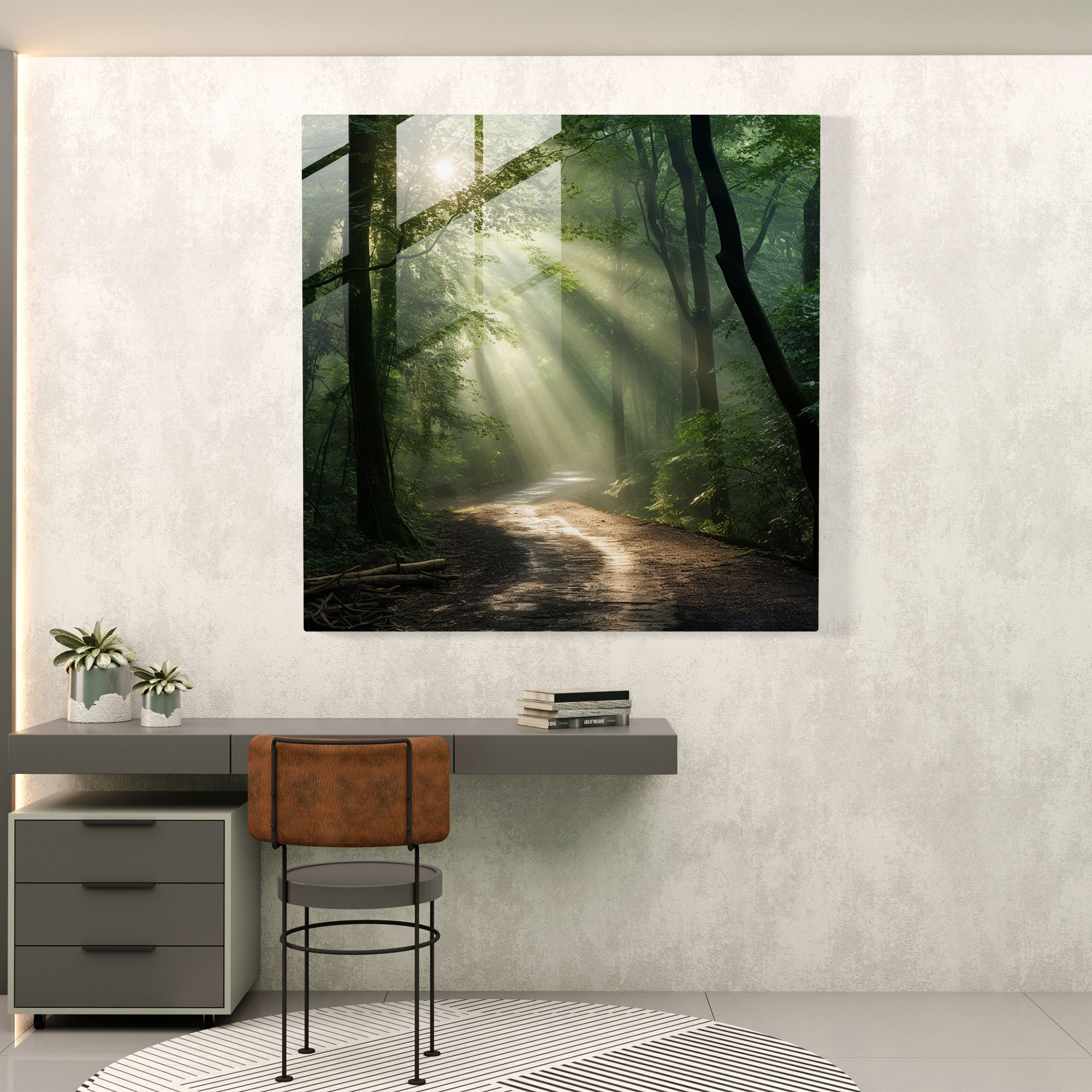 The Most Beautiful Landscapes Of The World - Contemporary Forest Glass Print - The Most Beautiful Landscapes Of The World, Lush Green Forest, Home Decoration, Glass Art