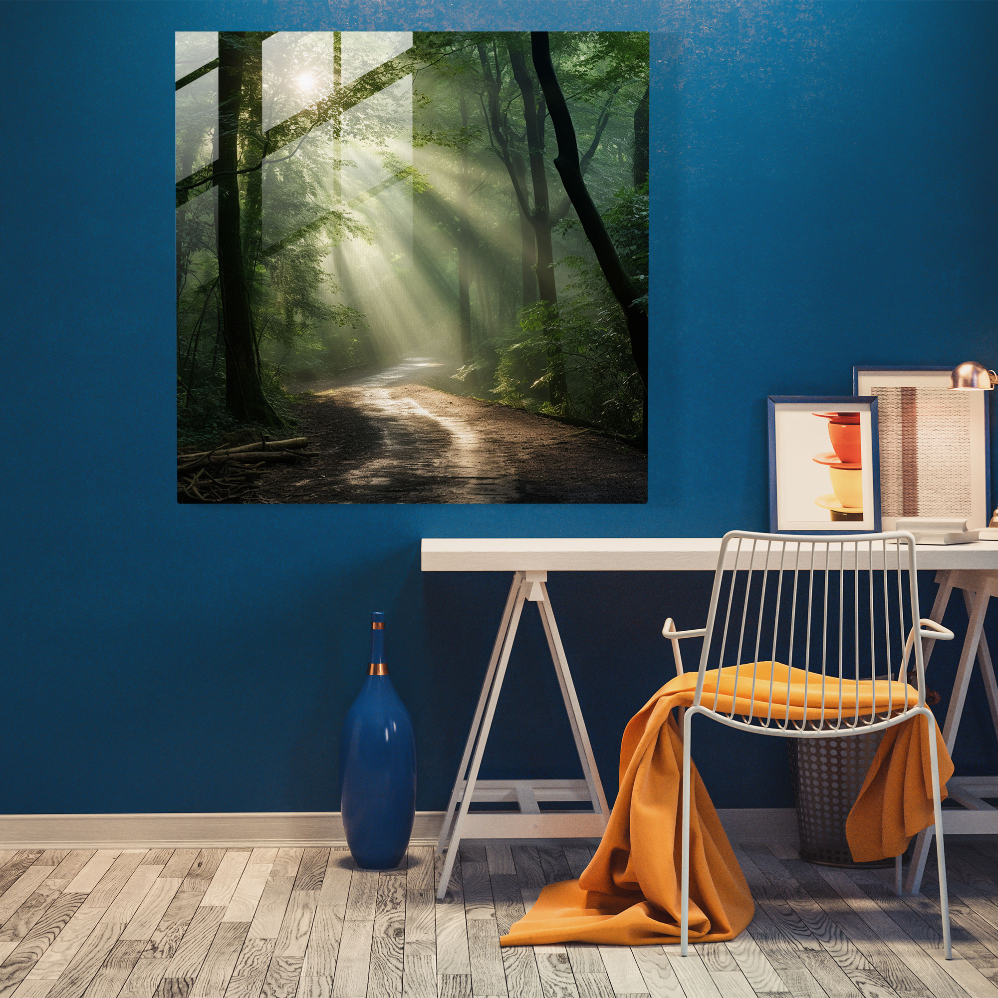 The Most Beautiful Landscapes Of The World - Contemporary Forest Glass Print - The Most Beautiful Landscapes Of The World, Lush Green Forest, Home Decoration, Glass Art