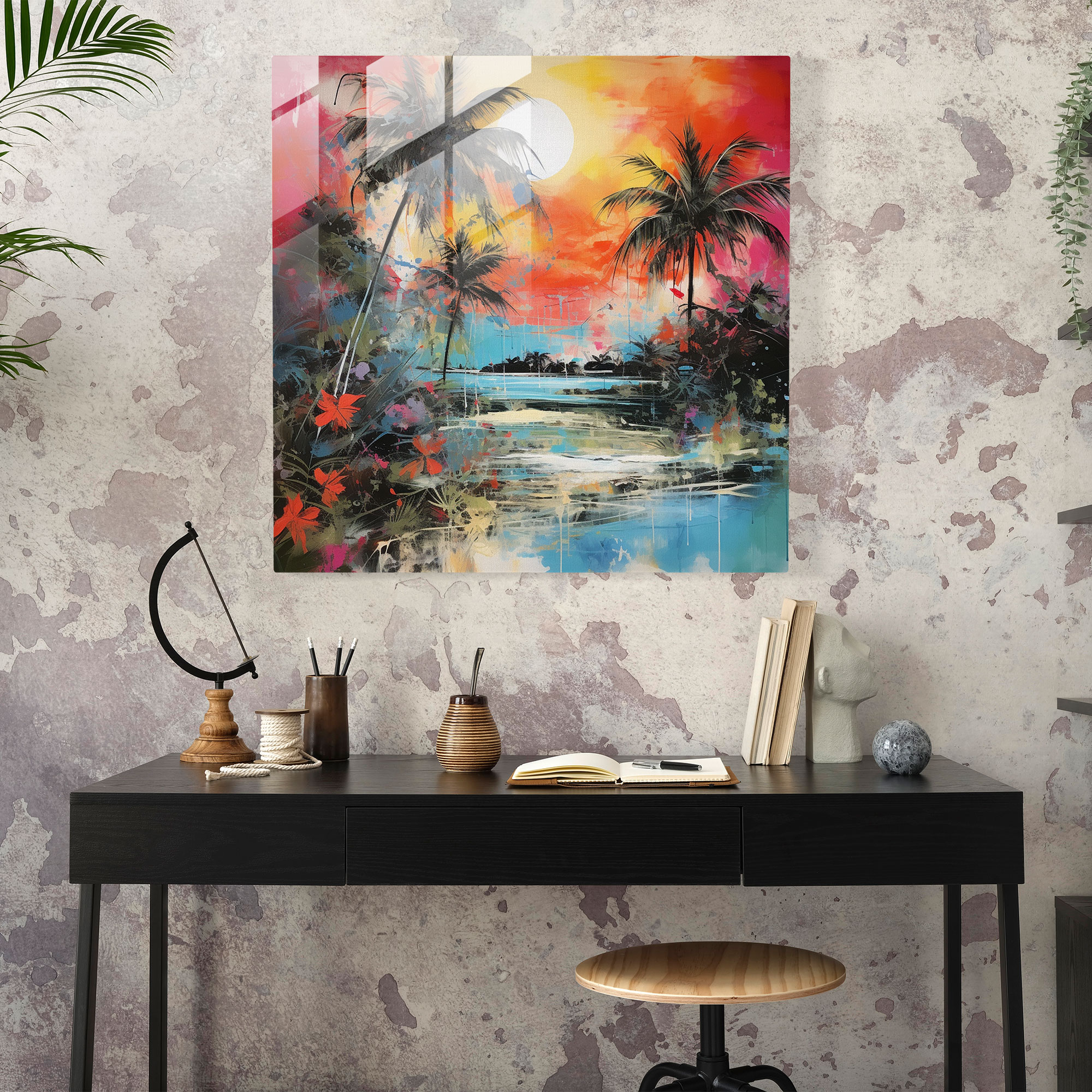 The Most Beautiful Landscapes Of The World - Abstract Tropical Glass Print - The Most Beautiful Landscapes Of The World, Home Decoration, Wanderlust, Adventure