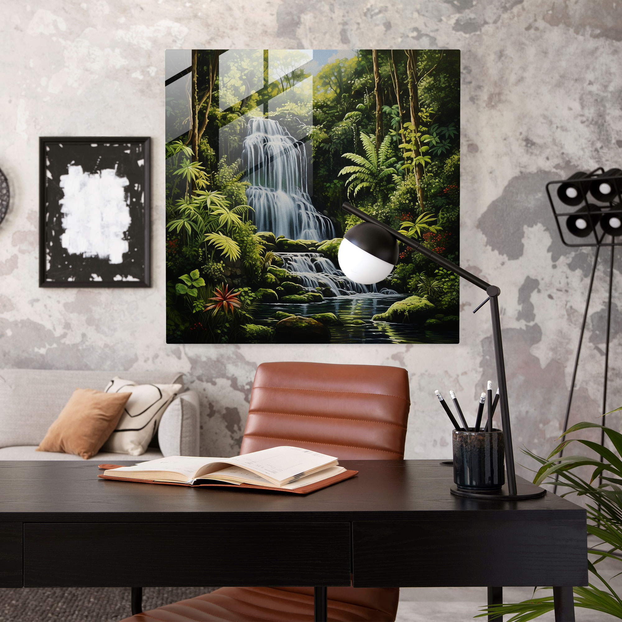The Most Beautiful Landscapes Of The World - Realistic Waterfall Glass Print - The Most Beautiful Landscapes Of The World, Home Decoration, Cascading Waterfall, Glass Wall Art