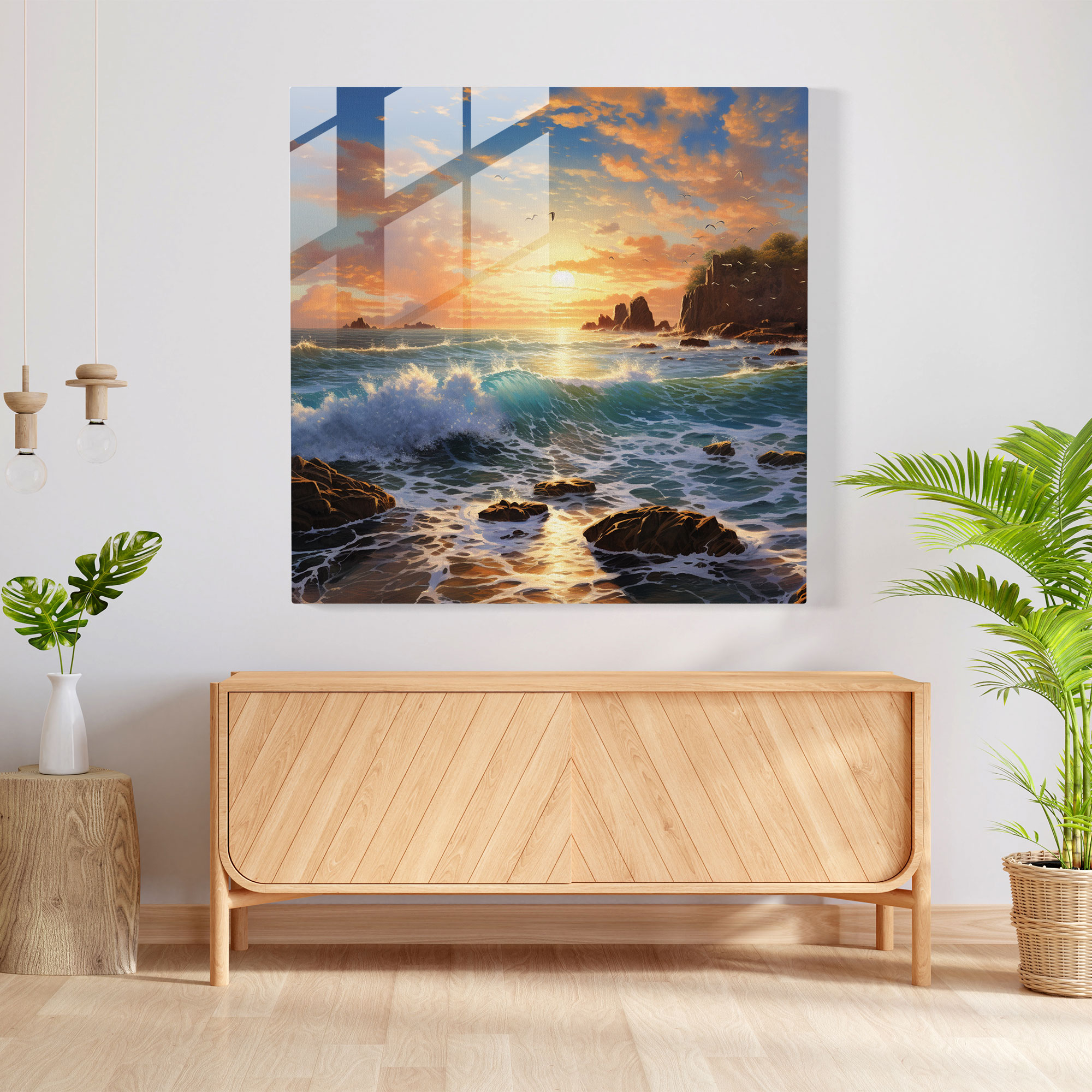 The Most Beautiful Landscapes Of The World - Photorealistic Seascape Glass Print - The Most Beautiful Landscapes Of The World, Harmony, Modern Art, Home Decoration