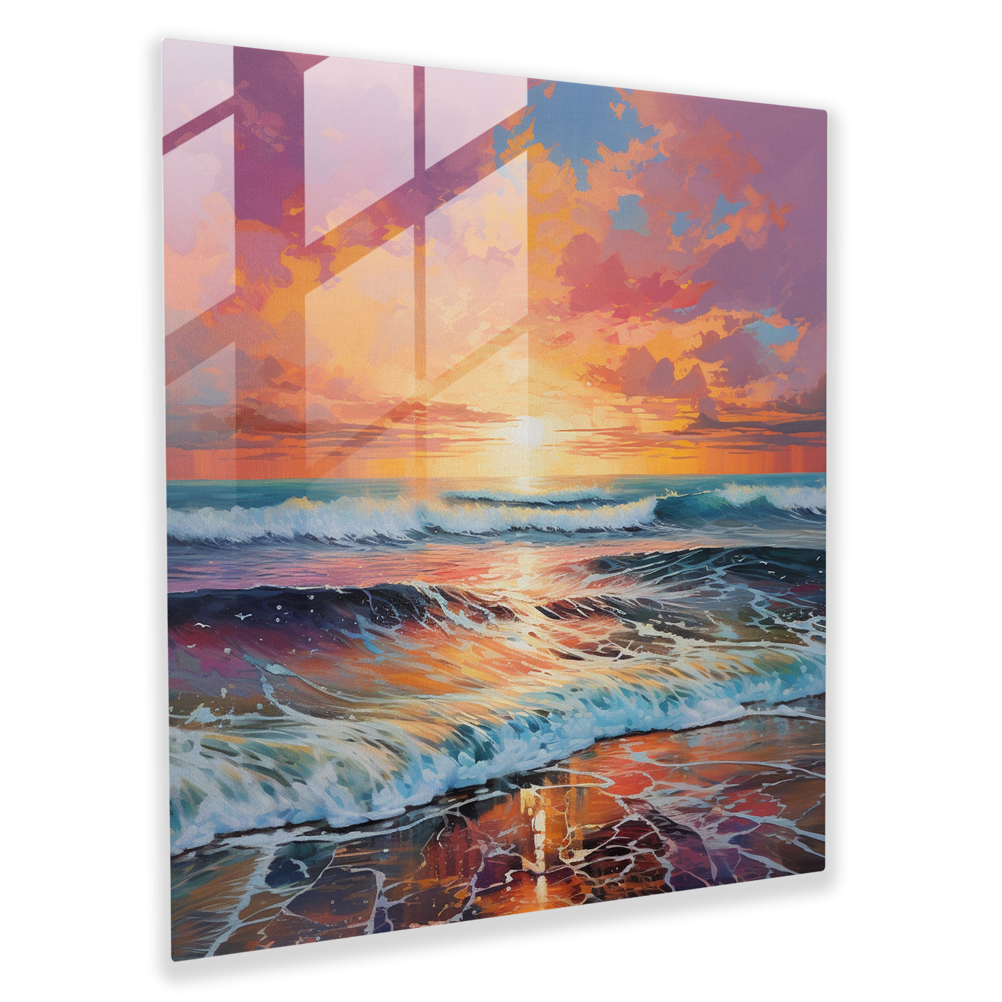 The Most Beautiful Landscapes Of The World - Abstract Sunset Glass Print - The Most Beautiful Landscapes Of The World, Abstract Painting, The Most Beautiful Landscapes Of The World, Glass Art