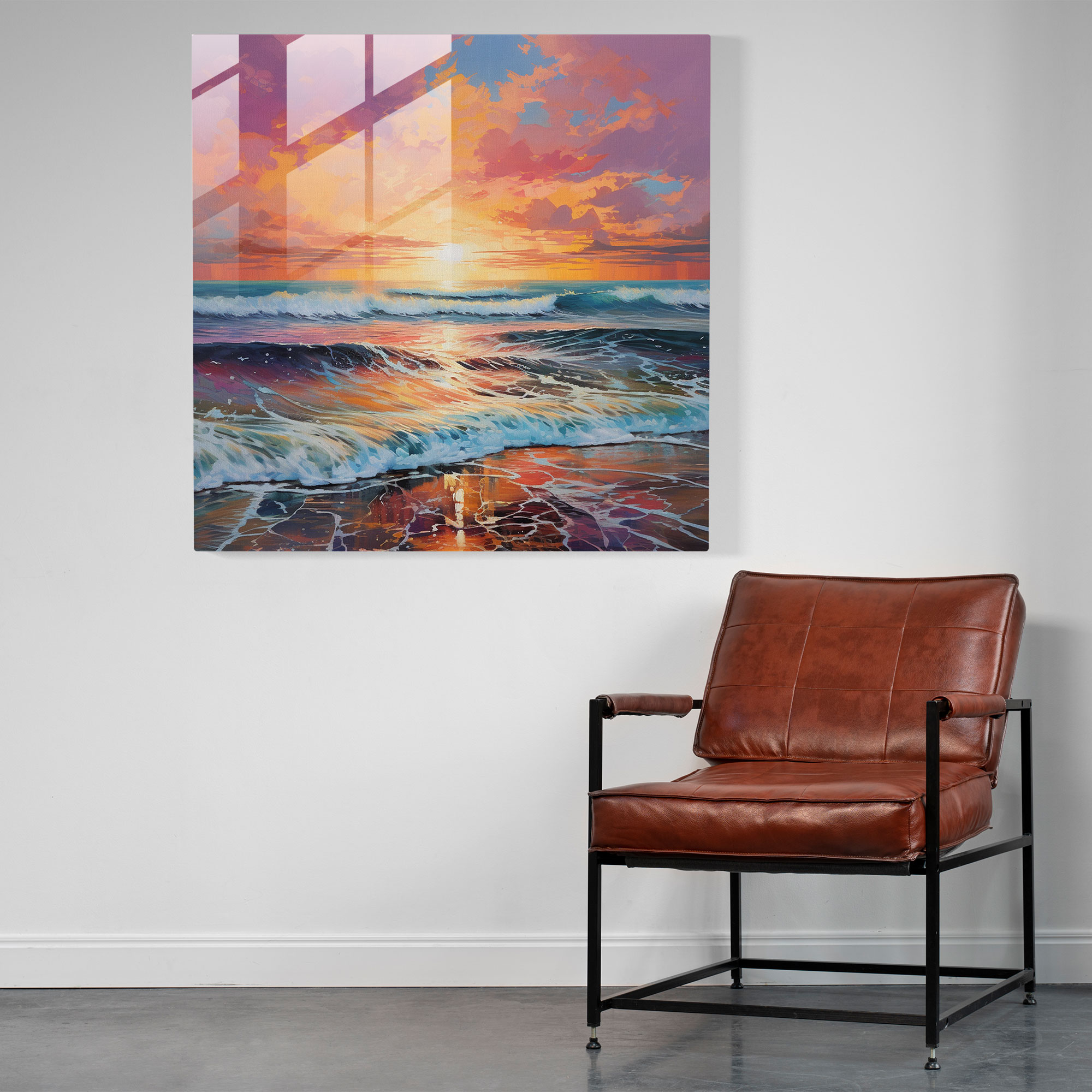 The Most Beautiful Landscapes Of The World - Abstract Sunset Glass Print - The Most Beautiful Landscapes Of The World, Abstract Painting, The Most Beautiful Landscapes Of The World, Glass Art