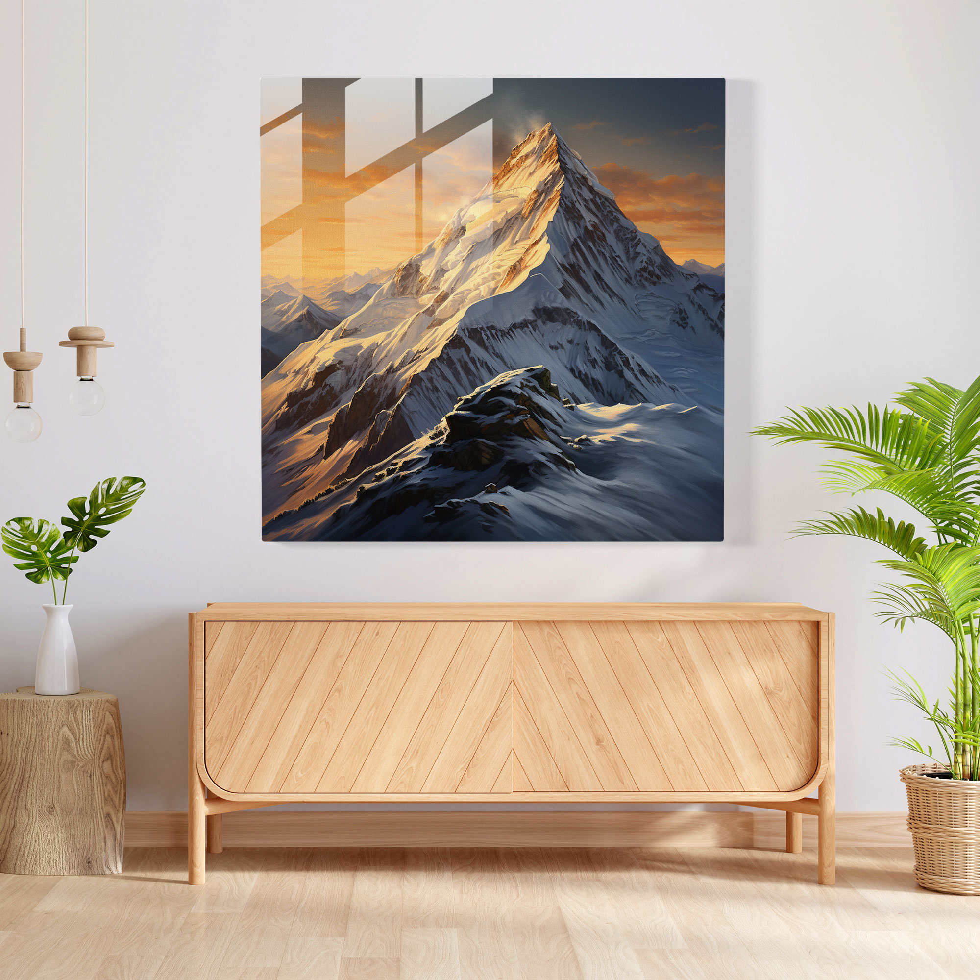 The Most Beautiful Landscapes Of The World - Snowy Mountain Glass Print - The Most Beautiful Landscapes Of The World, Snowy Mountain, Glass Print, Wall Decoration