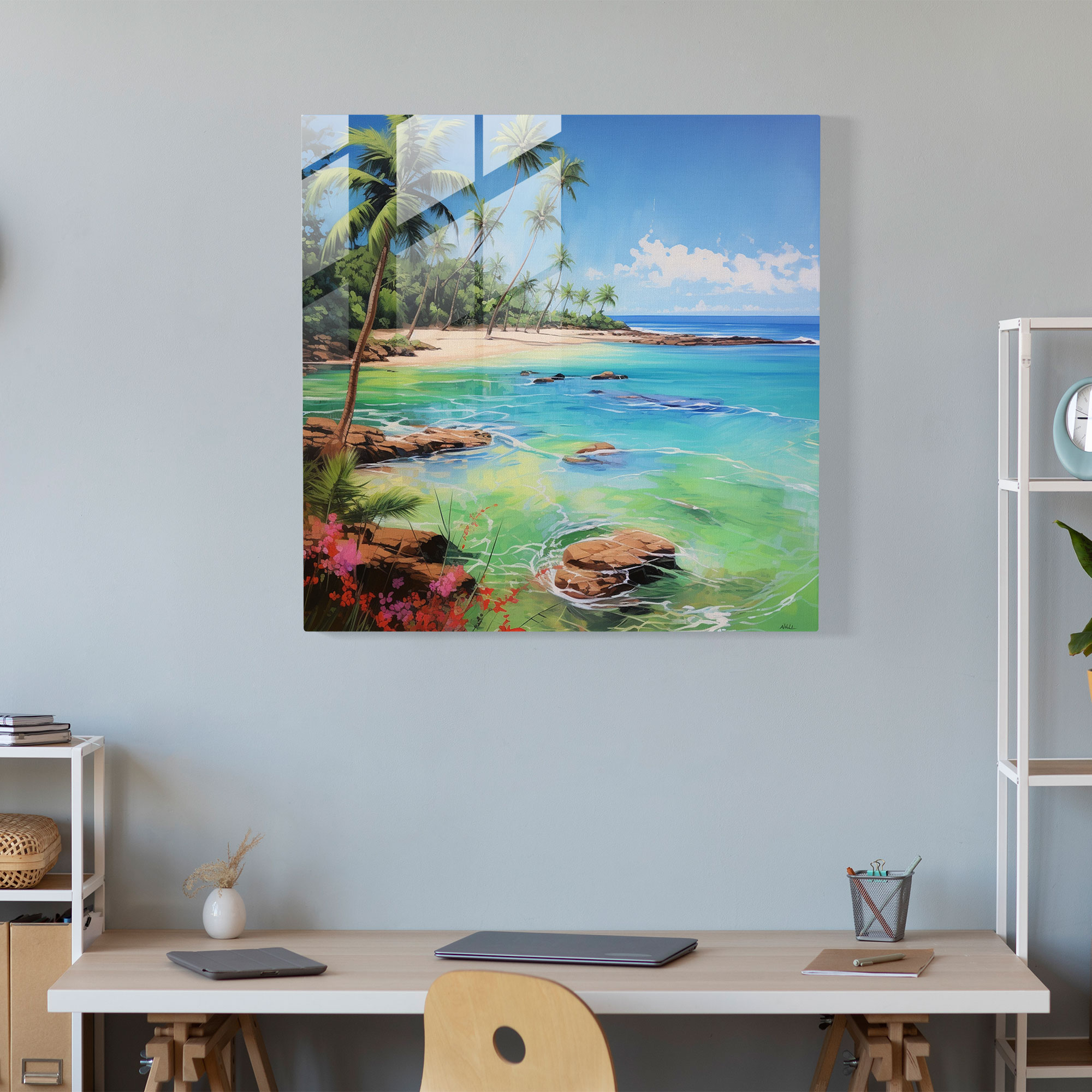 The Most Beautiful Landscapes Of The World - Vibrant Acrylic Glass Print - The Most Beautiful Landscapes Of The World, Crystal Clear Water, Wall Decoration, Serene Beach