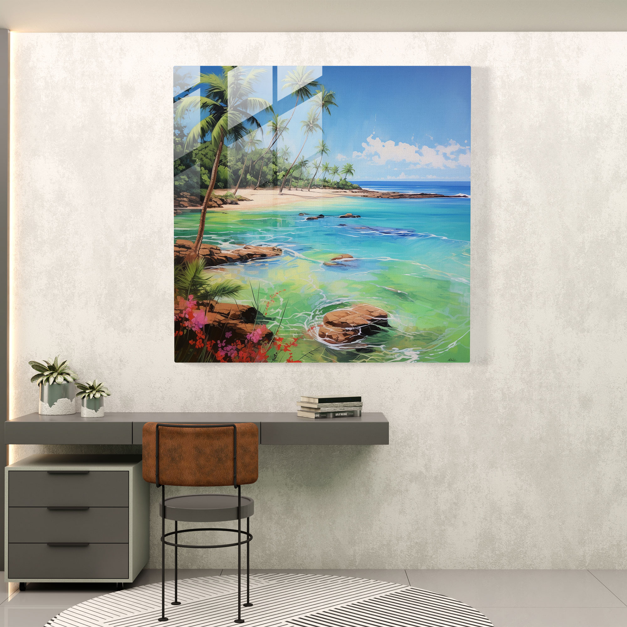 The Most Beautiful Landscapes Of The World - Vibrant Acrylic Glass Print - The Most Beautiful Landscapes Of The World, Crystal Clear Water, Wall Decoration, Serene Beach