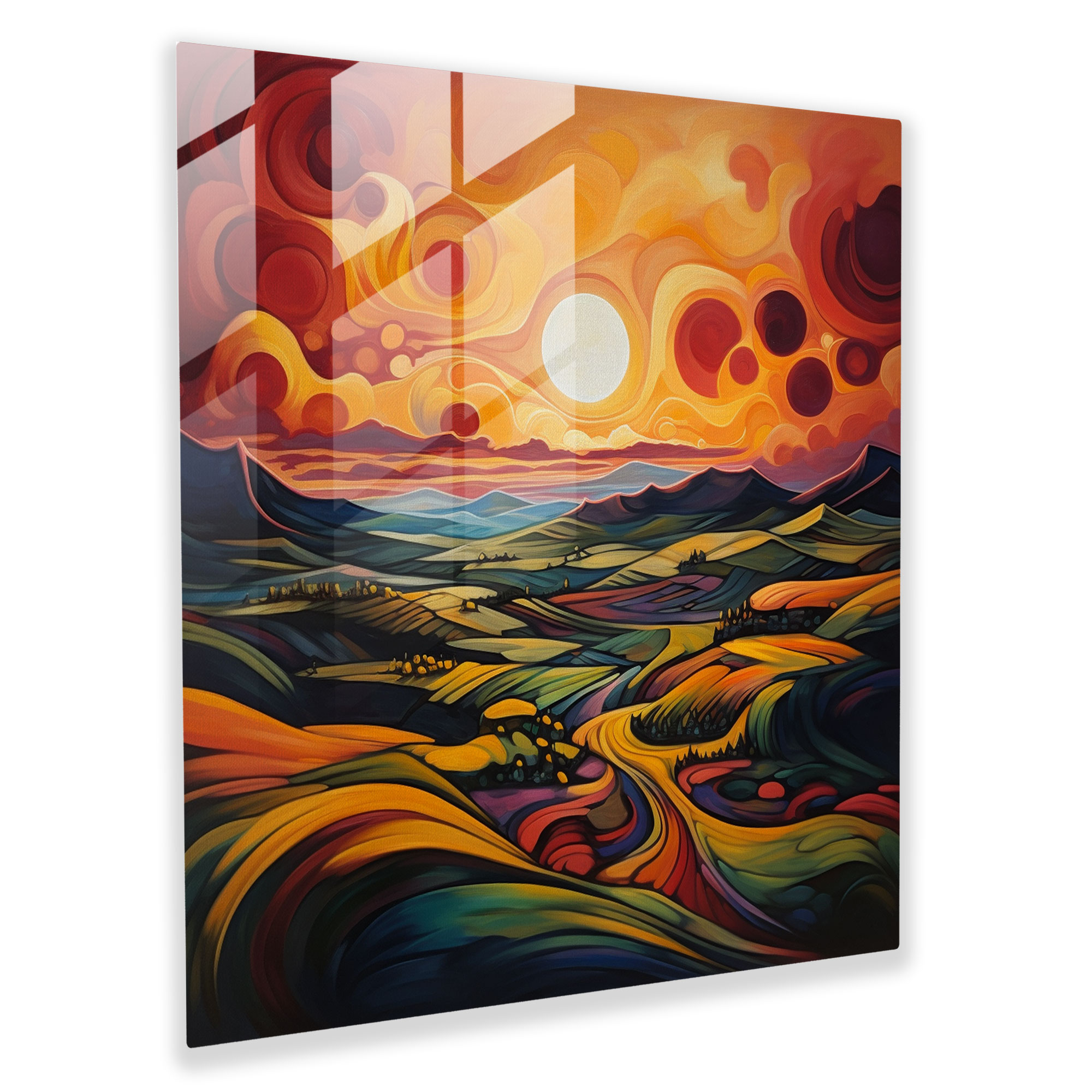 The Most Beautiful Landscapes Of The World - Abstract Sunset Glass Print - The Most Beautiful Landscapes Of The World, The Most Beautiful Landscapes Of The World, Home Decoration, Glass Print