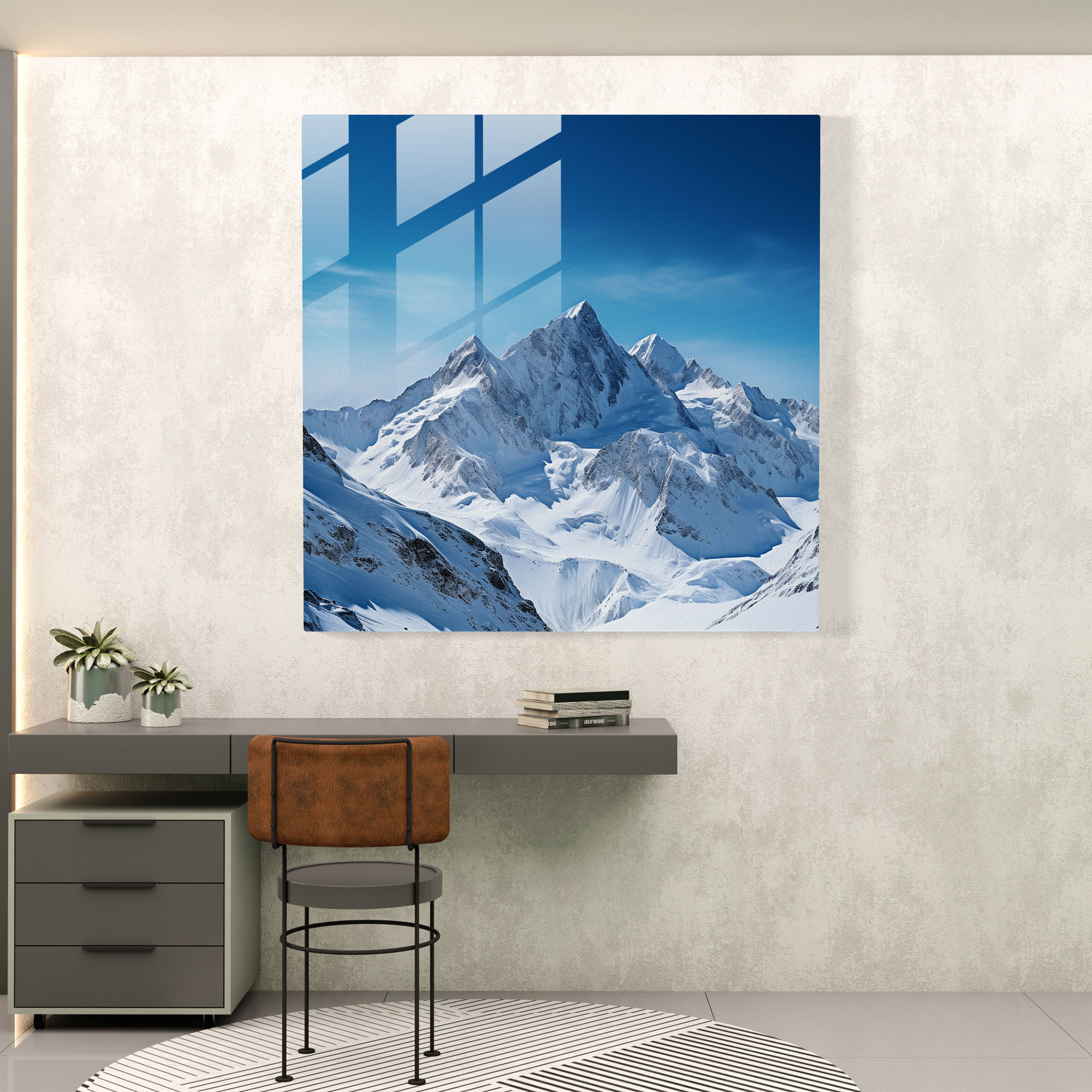 The Most Beautiful Landscapes Of The World - Snowy Mountain Majesty Glass Print - The Most Beautiful Landscapes Of The World, Glass Art, Home Decoration, Grandeur
