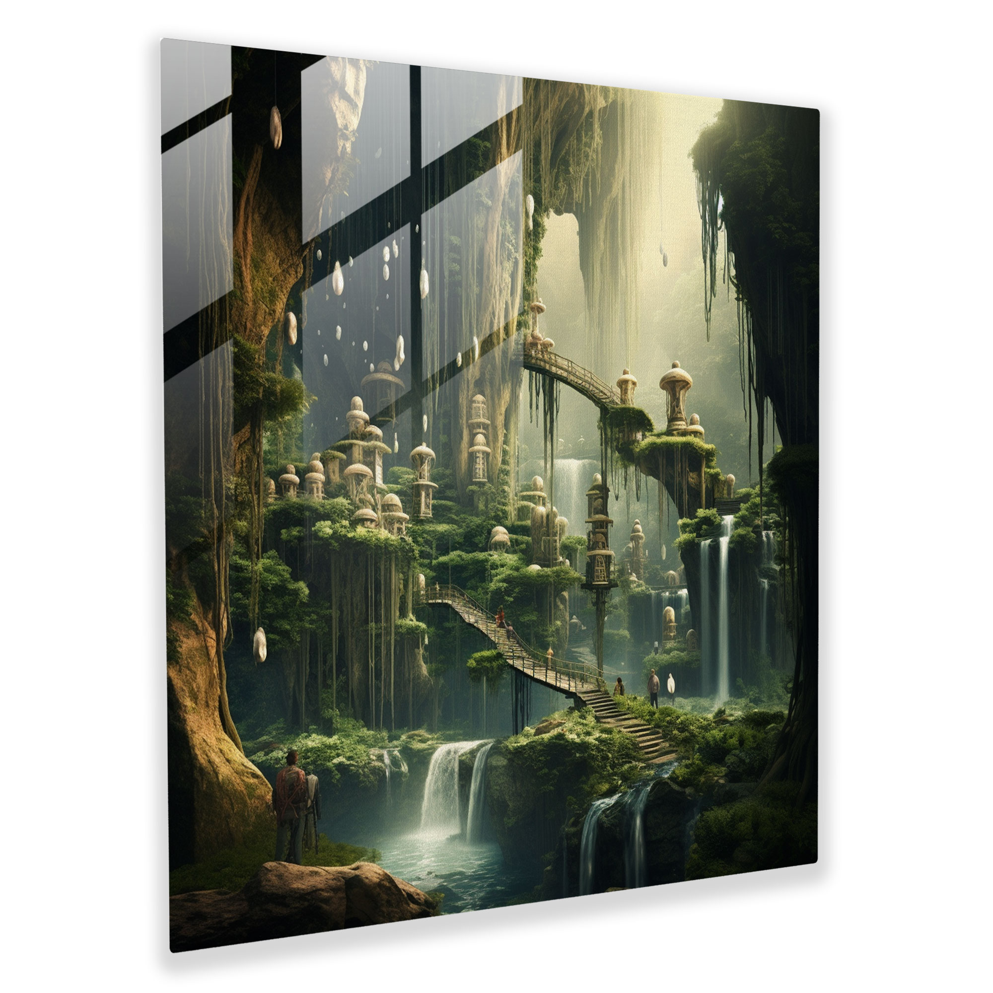 The Most Beautiful Landscapes Of The World - Enchanted Forest Glass Print - The Most Beautiful Landscapes Of The World, Glass Art, Cascading Waterfalls, The Most Beautiful Landscapes Of The World