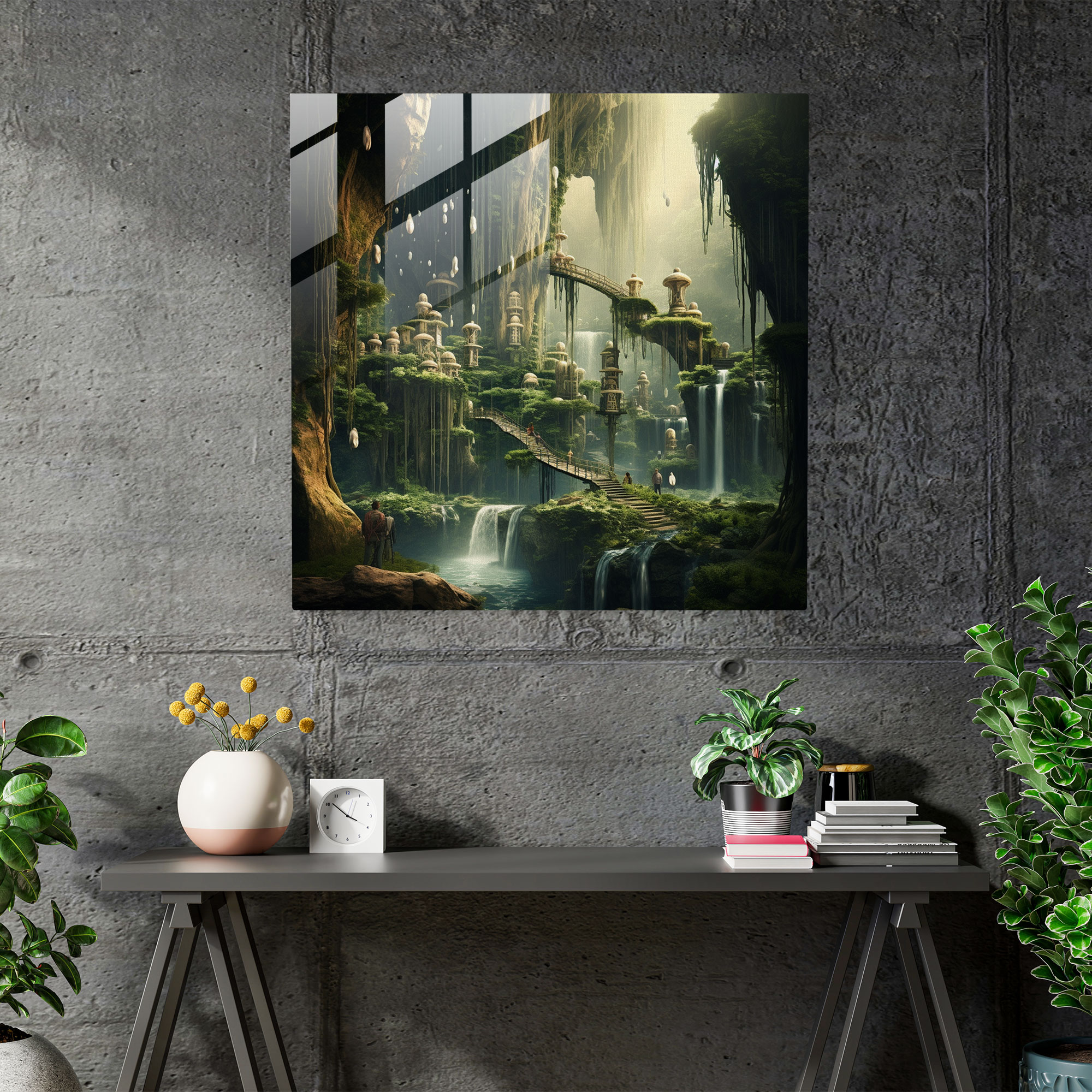 The Most Beautiful Landscapes Of The World - Enchanted Forest Glass Print - The Most Beautiful Landscapes Of The World, Glass Art, Cascading Waterfalls, The Most Beautiful Landscapes Of The World