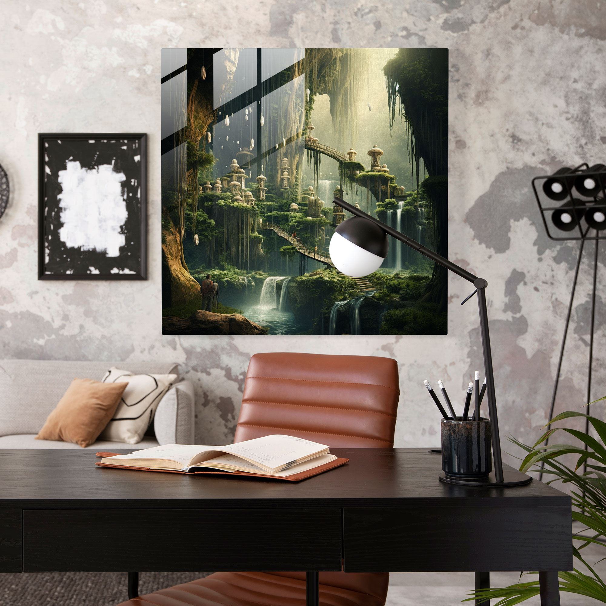The Most Beautiful Landscapes Of The World - Enchanted Forest Glass Print - The Most Beautiful Landscapes Of The World, Glass Art, Cascading Waterfalls, The Most Beautiful Landscapes Of The World
