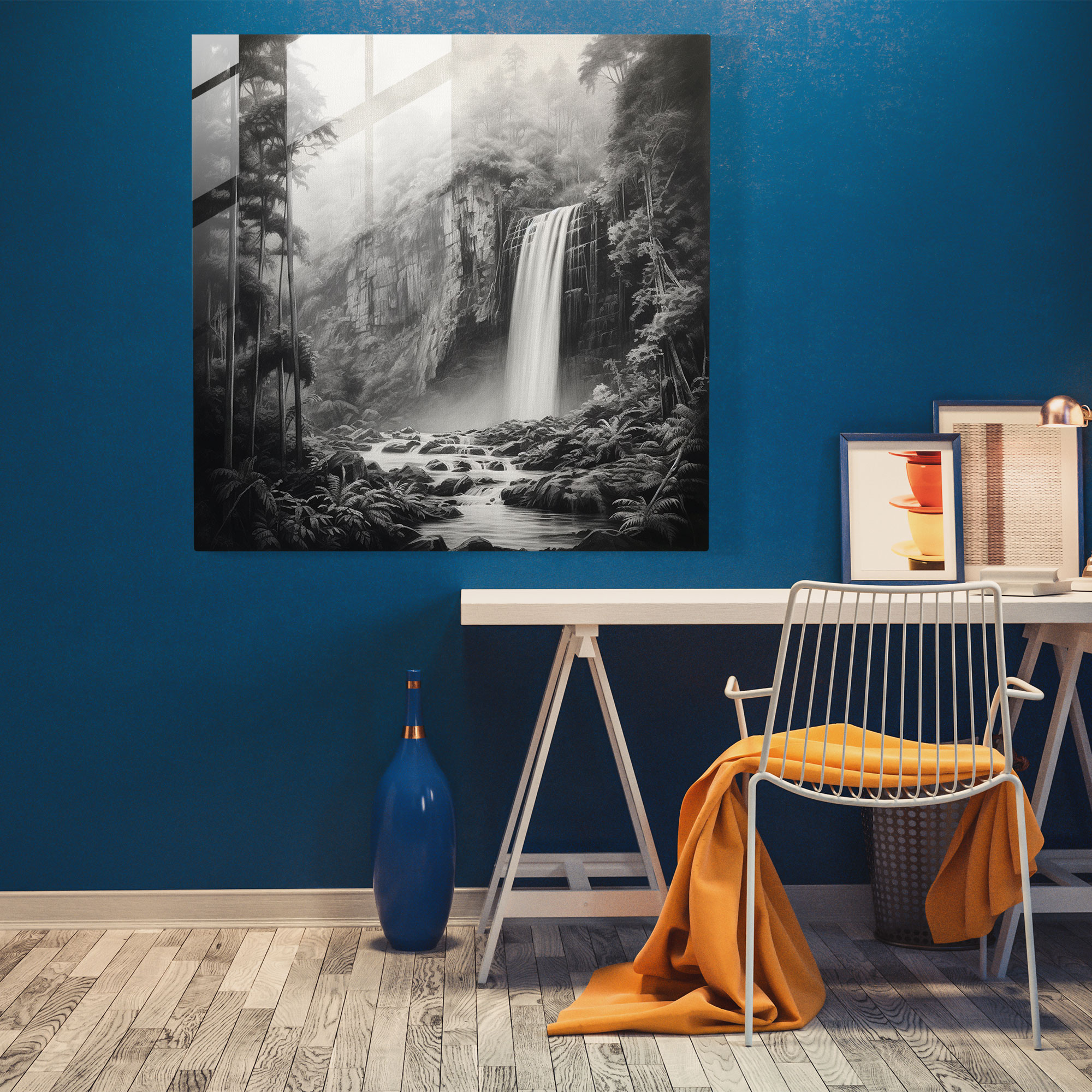 The Most Beautiful Landscapes Of The World - Majestic Waterfall Glass Print - The Most Beautiful Landscapes Of The World, Wall Decoration, Modern Art, The Most Beautiful Landscapes Of The World