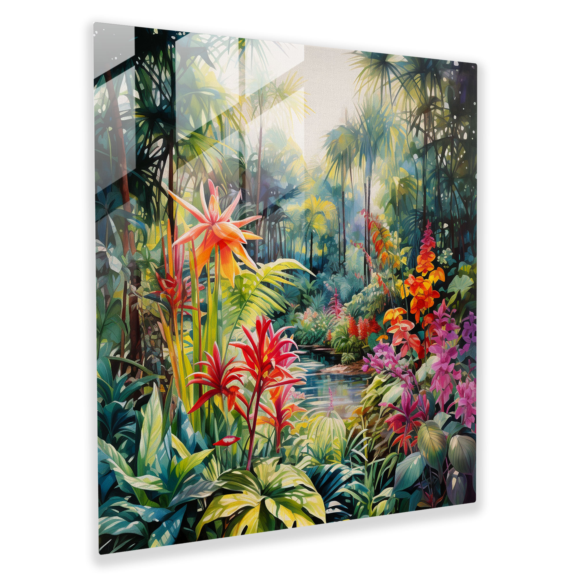 The Most Beautiful Landscapes Of The World - Tropical Paradise Glass Print - The Most Beautiful Landscapes Of The World, Home Decoration, Modern Art, Vibrant Flora