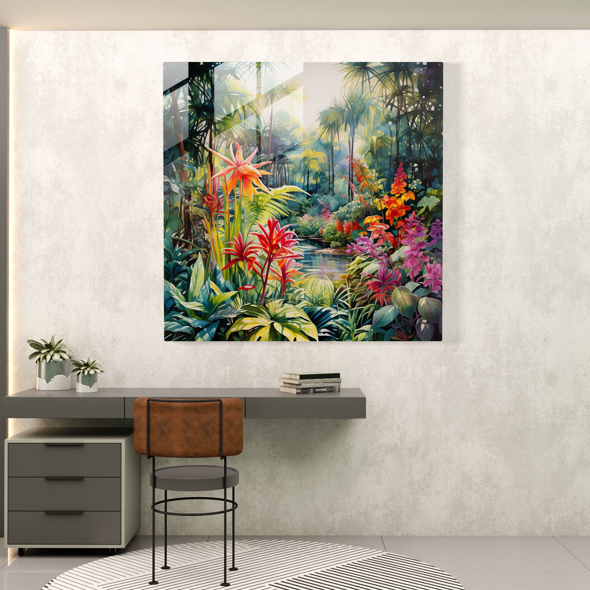 The Most Beautiful Landscapes Of The World - Tropical Paradise Glass Print - The Most Beautiful Landscapes Of The World, Home Decoration, Modern Art, Vibrant Flora