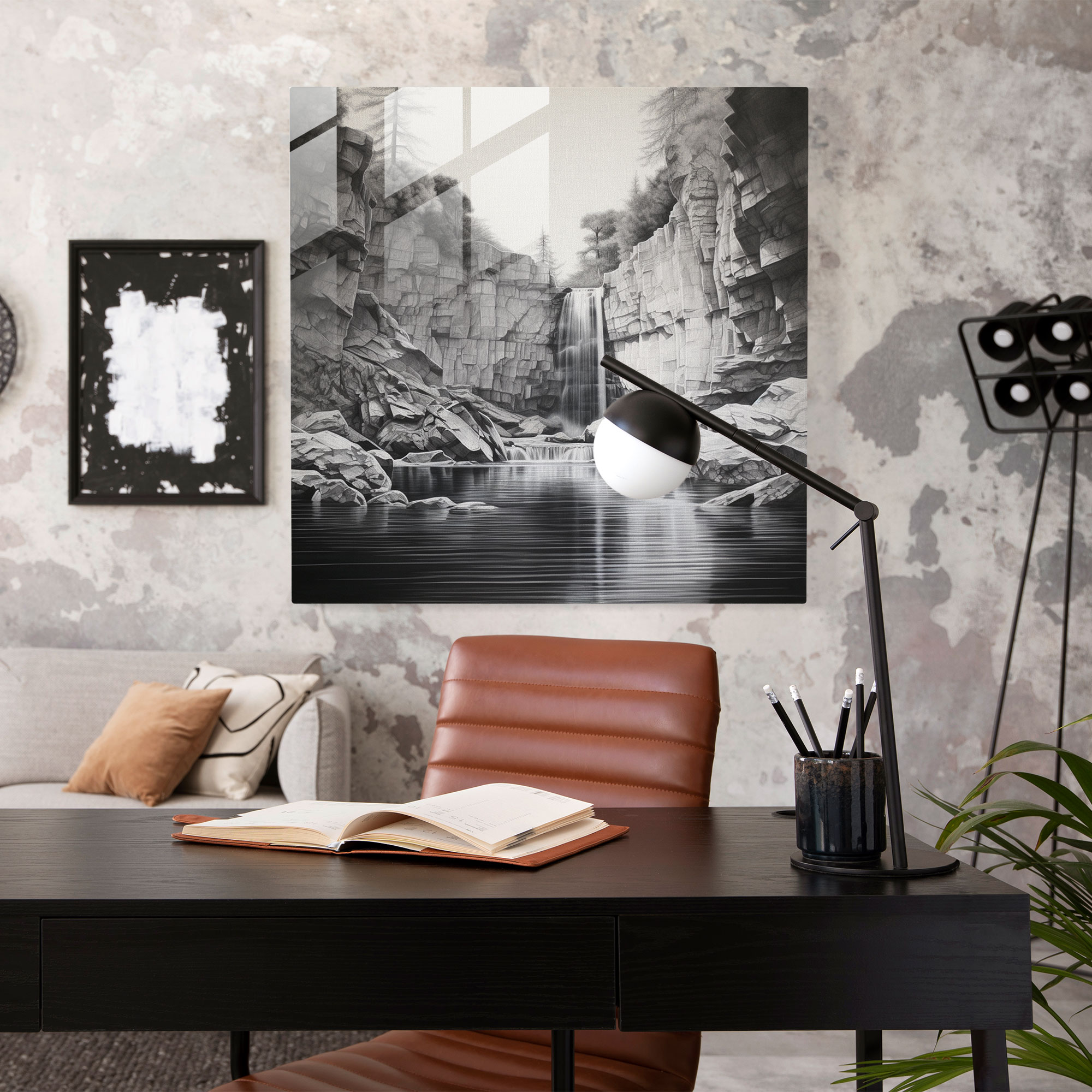 The Most Beautiful Landscapes Of The World - Majestic Waterfall Glass Print - The Most Beautiful Landscapes Of The World, The Most Beautiful Landscapes Of The World, Glass Print, Wall Decoration