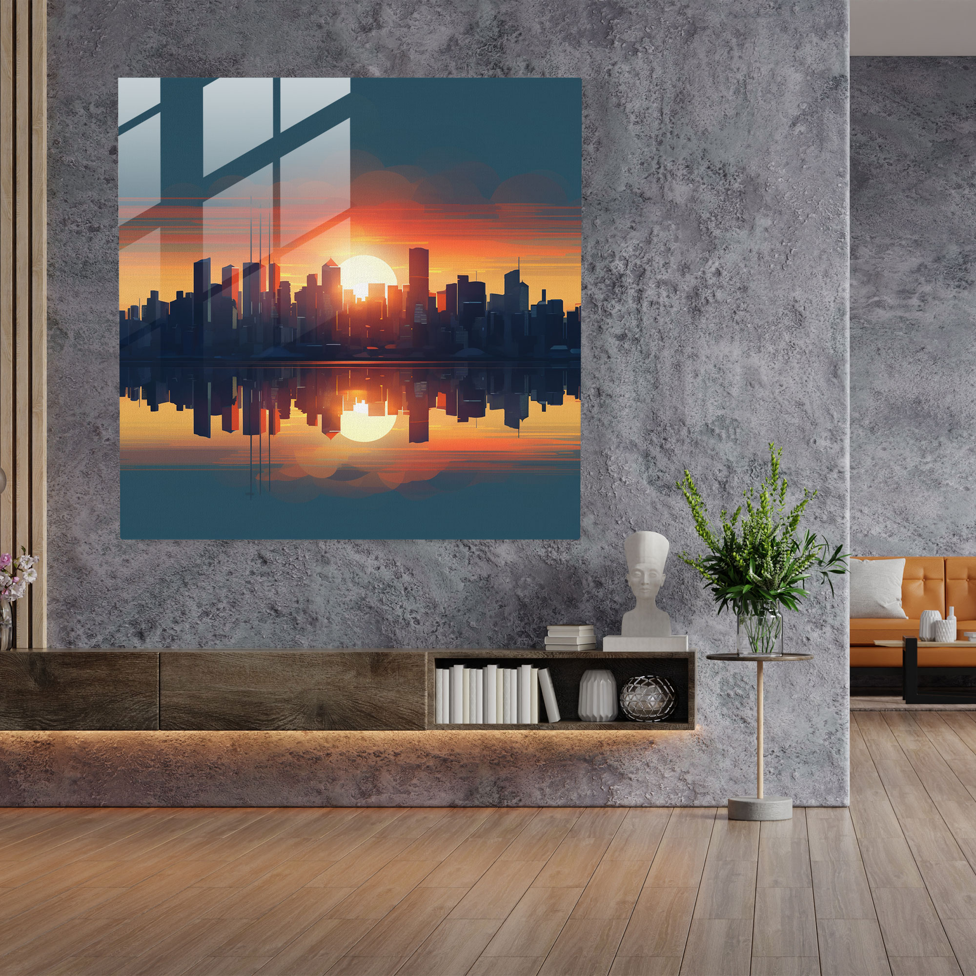 The Most Beautiful Landscapes Of The World - City Sunset Glass Print - The Most Beautiful Landscapes Of The World, Glass Wall Art, Glass Art, Urban Beauty