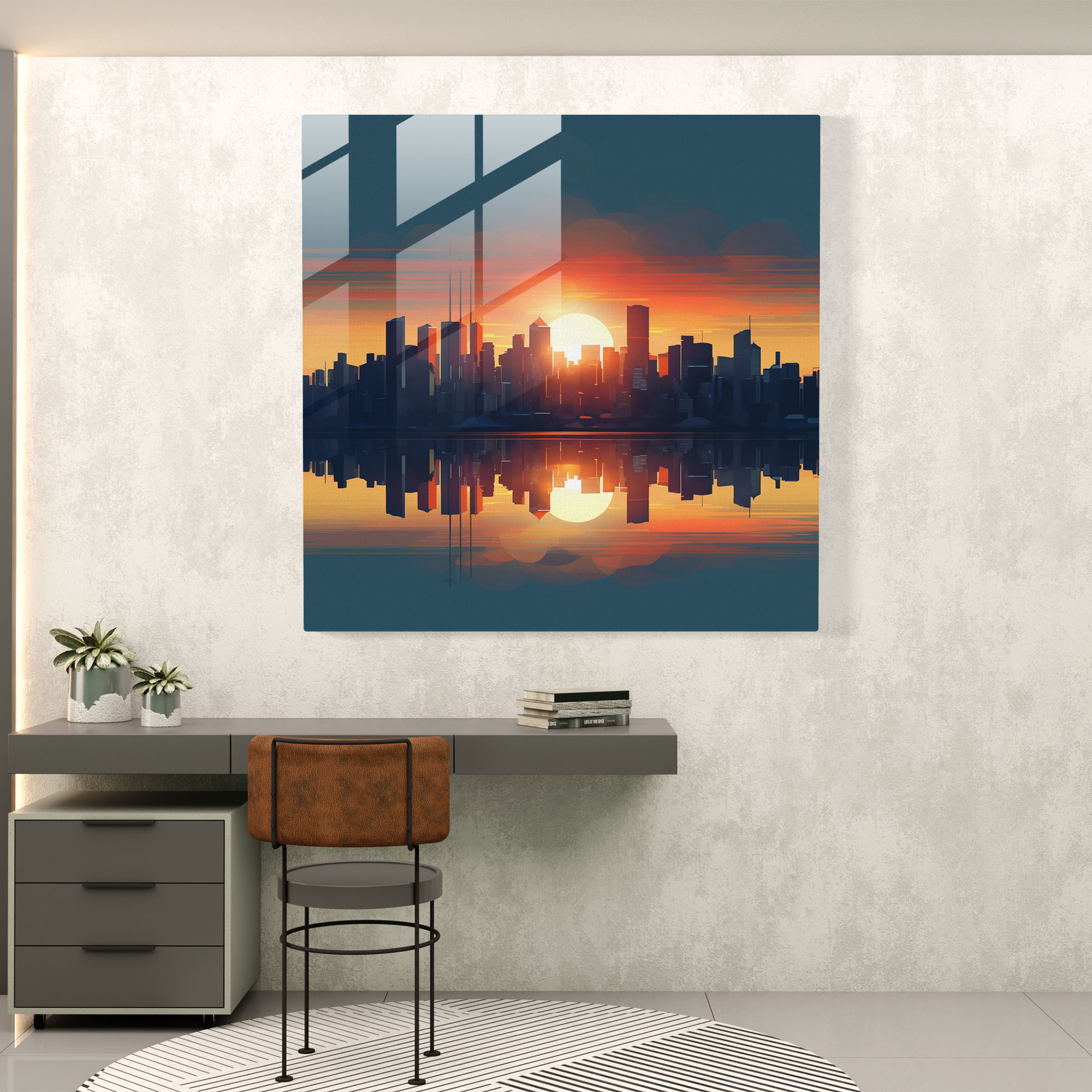 The Most Beautiful Landscapes Of The World - City Sunset Glass Print - The Most Beautiful Landscapes Of The World, Glass Wall Art, Glass Art, Urban Beauty