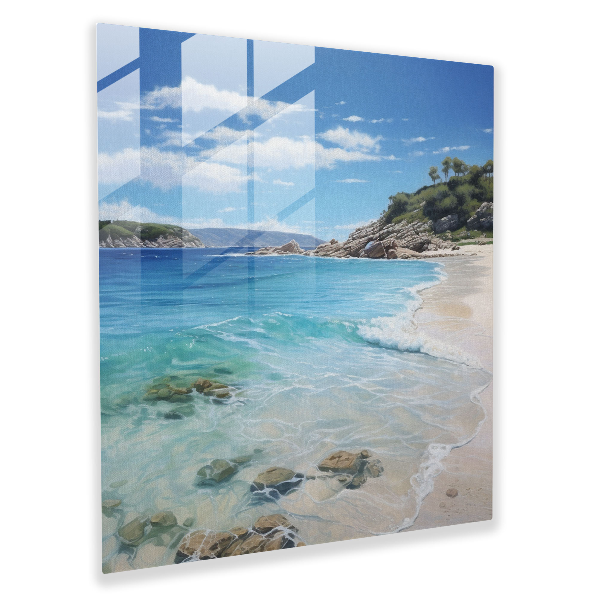 The Most Beautiful Landscapes Of The World - Secluded Beach Glass Print - The Most Beautiful Landscapes Of The World, Glass Art, Modern Art, Glass Wall Art