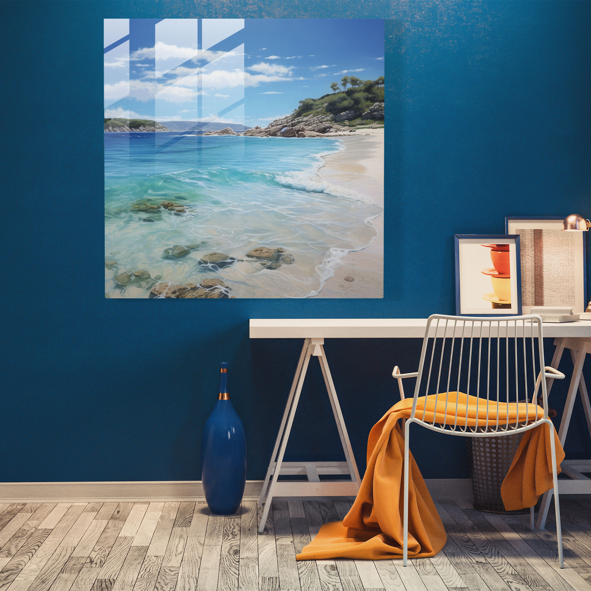 The Most Beautiful Landscapes Of The World - Secluded Beach Glass Print - The Most Beautiful Landscapes Of The World, Glass Art, Modern Art, Glass Wall Art