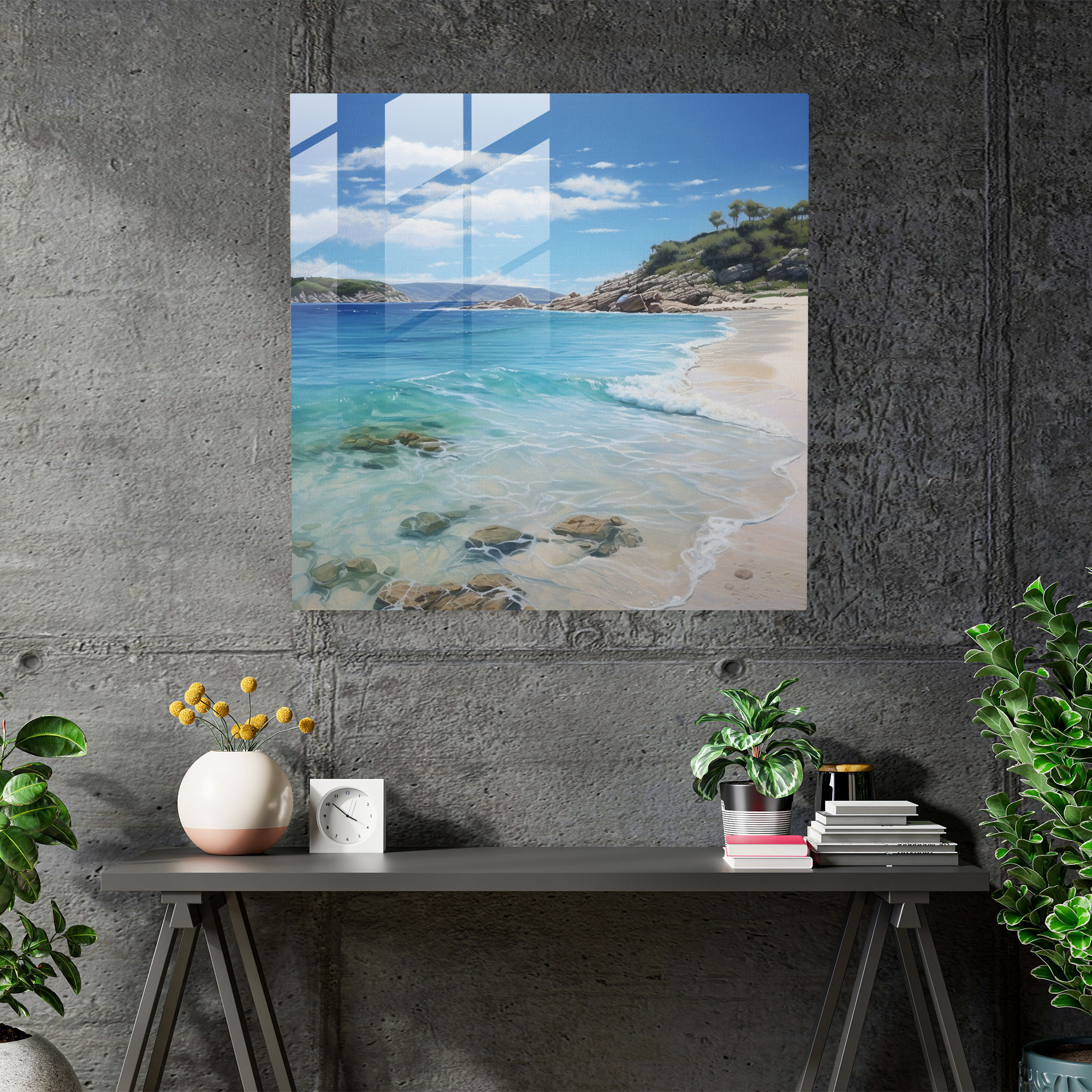 The Most Beautiful Landscapes Of The World - Secluded Beach Glass Print - The Most Beautiful Landscapes Of The World, Glass Art, Modern Art, Glass Wall Art