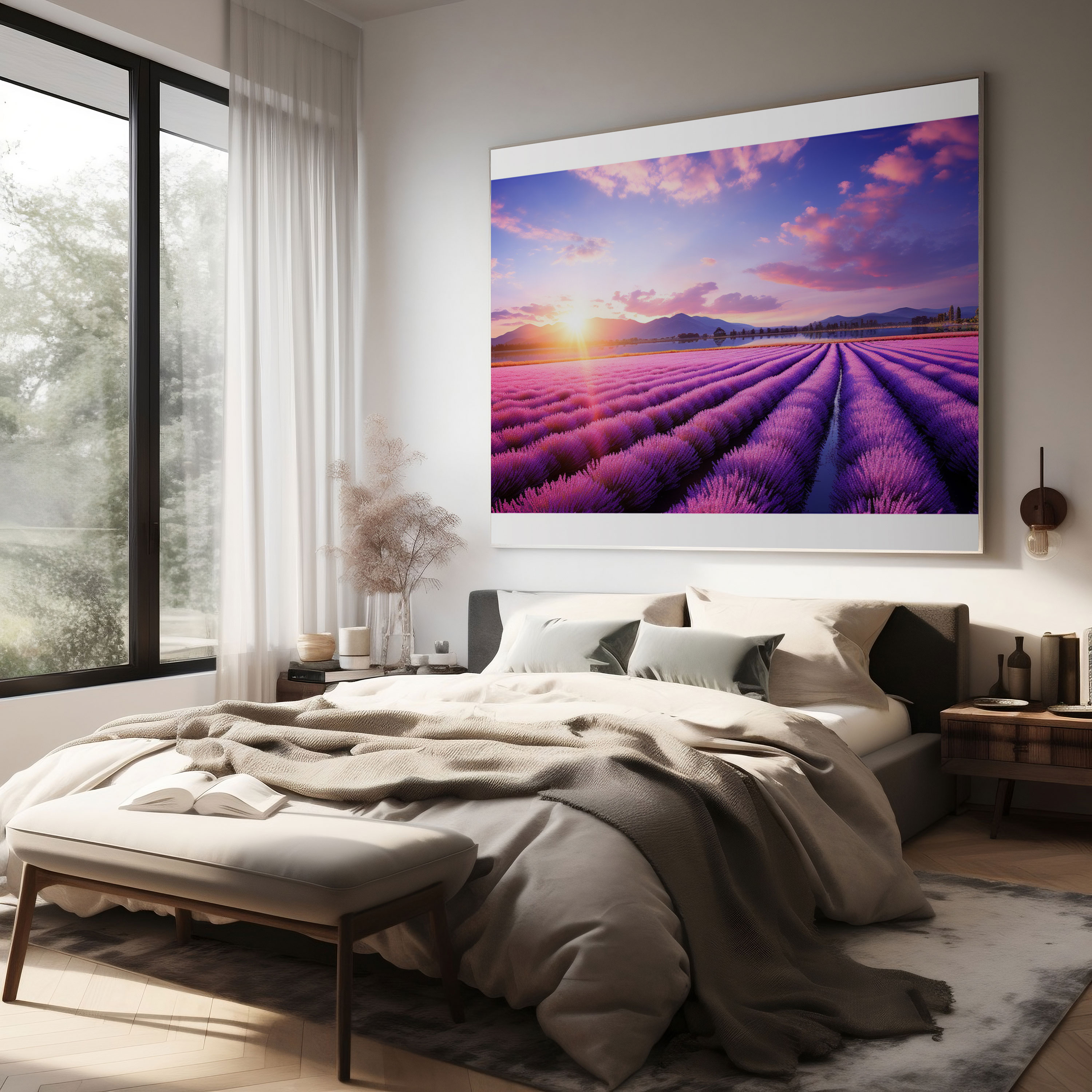 The Most Beautiful Landscapes Of The World - Lavender Fields Serenity - The Most Beautiful Landscapes Of The World, Pastel-Colored Photograph, Natural Beauty, The Most Beautiful Landscapes Of The World